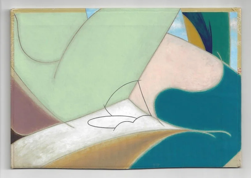 Untitled (D-8), 2013, gouache and acrylic on book cover, 5.25 x 7.625 inches