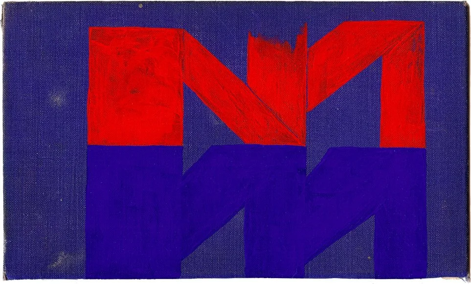 
Untitled (C-24), 2011, gouache and acrylic on book cover, 4.0625 x 6.8125 inches