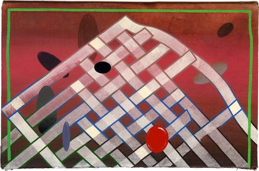 Untitled (C-29), 2011, gouache and acrylic on book cover, 4.1875" x 7.5625"