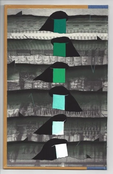 Untitled (D-7A), 2013, gouache and acrylic on book cover, 9.5 x 6 inches