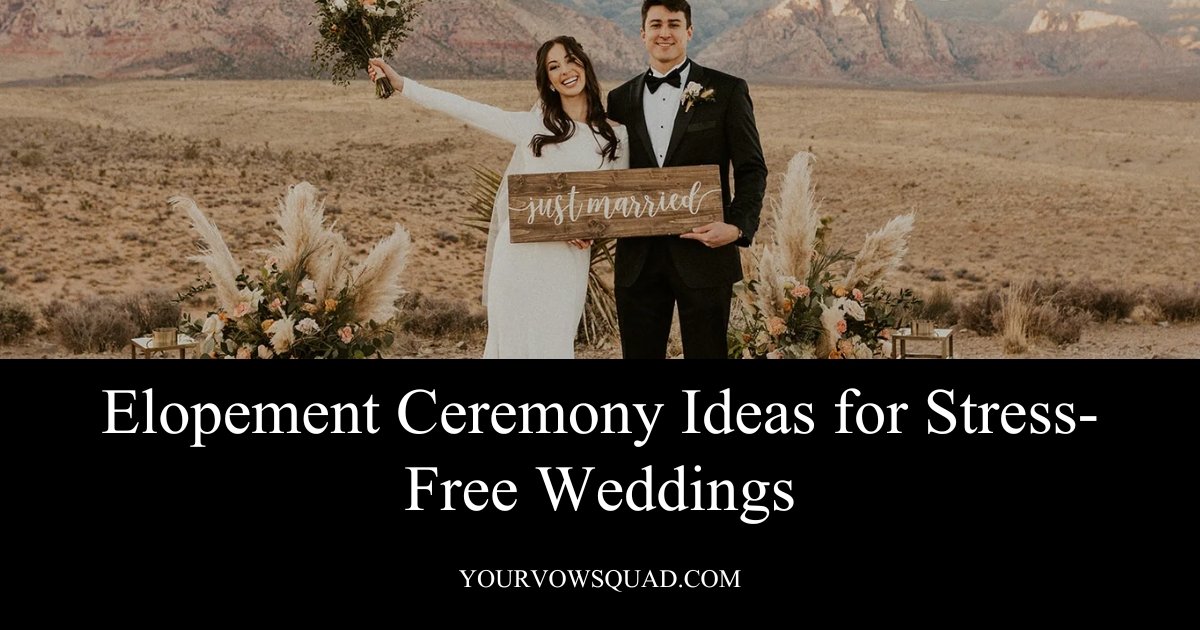 Elopement Ceremony Ideas for Stress-Free Weddings