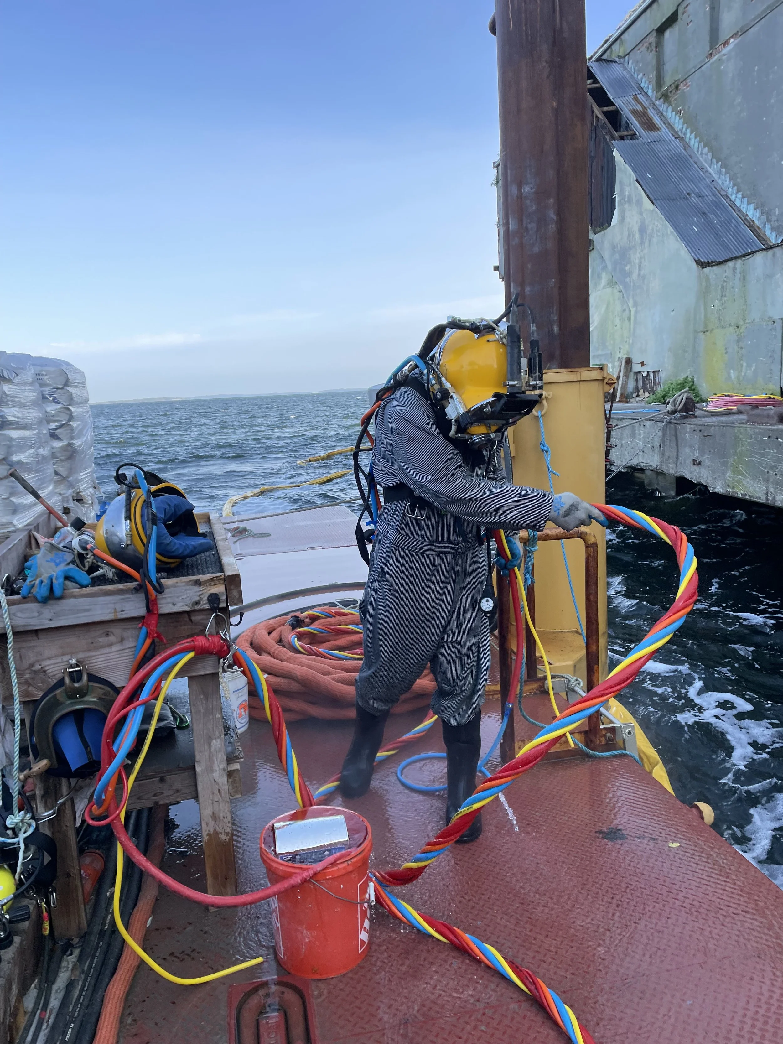 Marine environment welding for boats and structures.