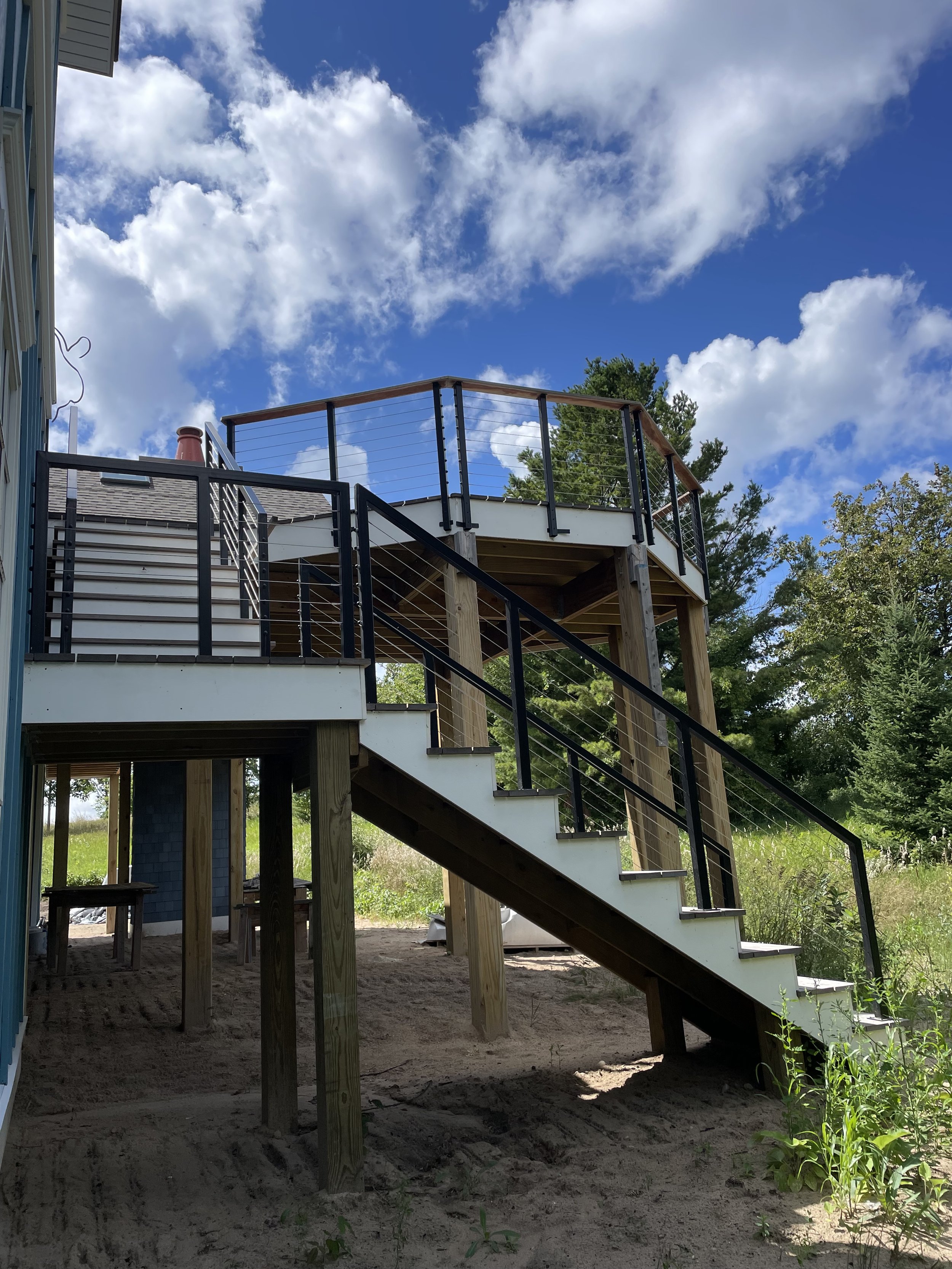 Custom Handrail, Private Residence, Northport MI, Summer '24