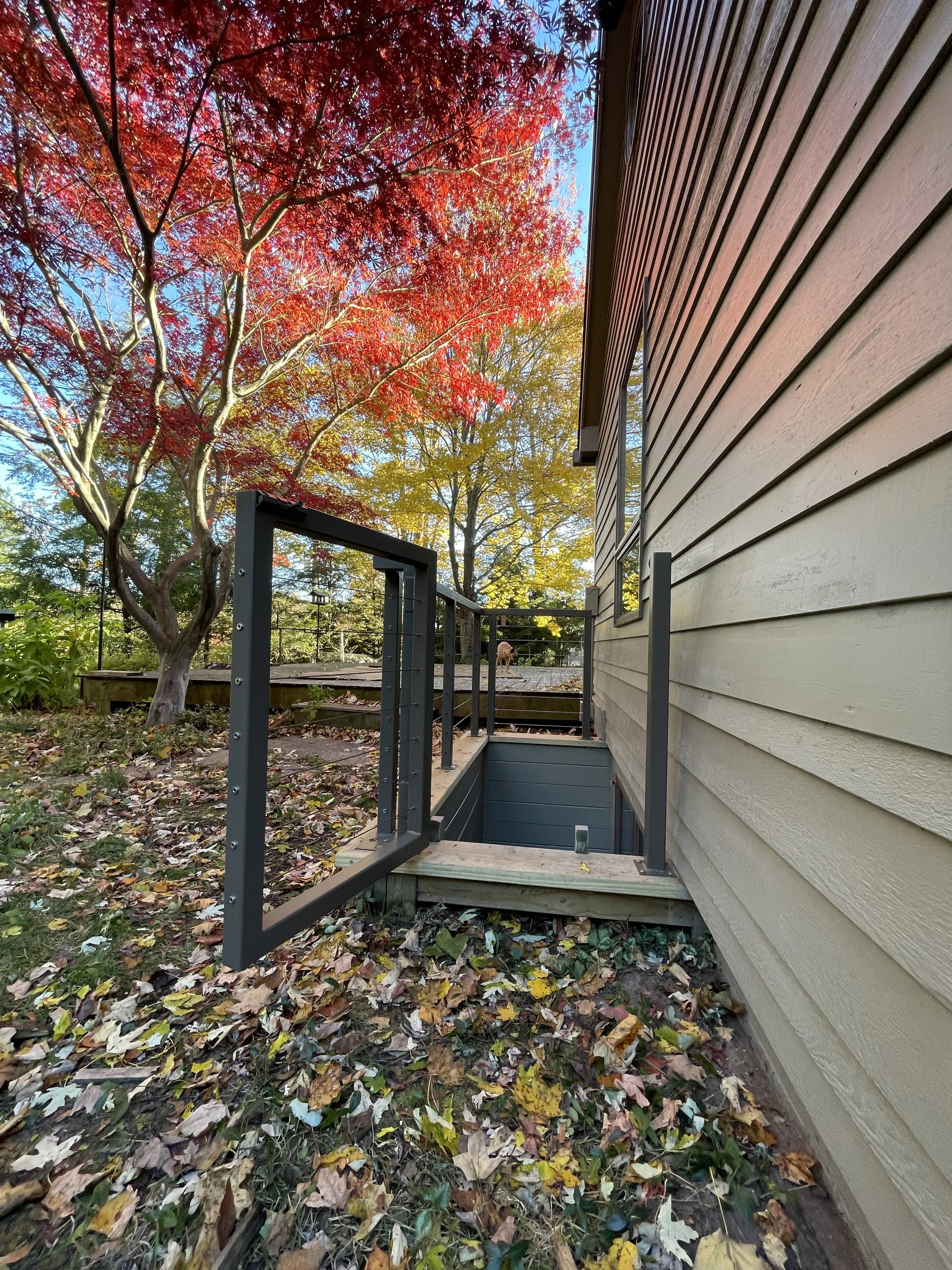 Custom Handrail with Gate, Private Residence, Northport, Summer '25