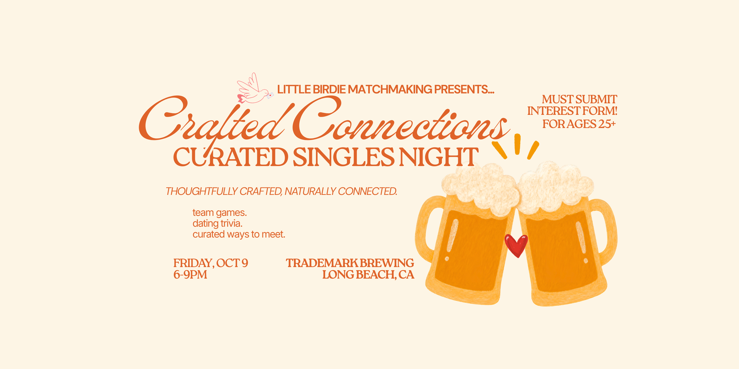 crafted connections - curated singles night