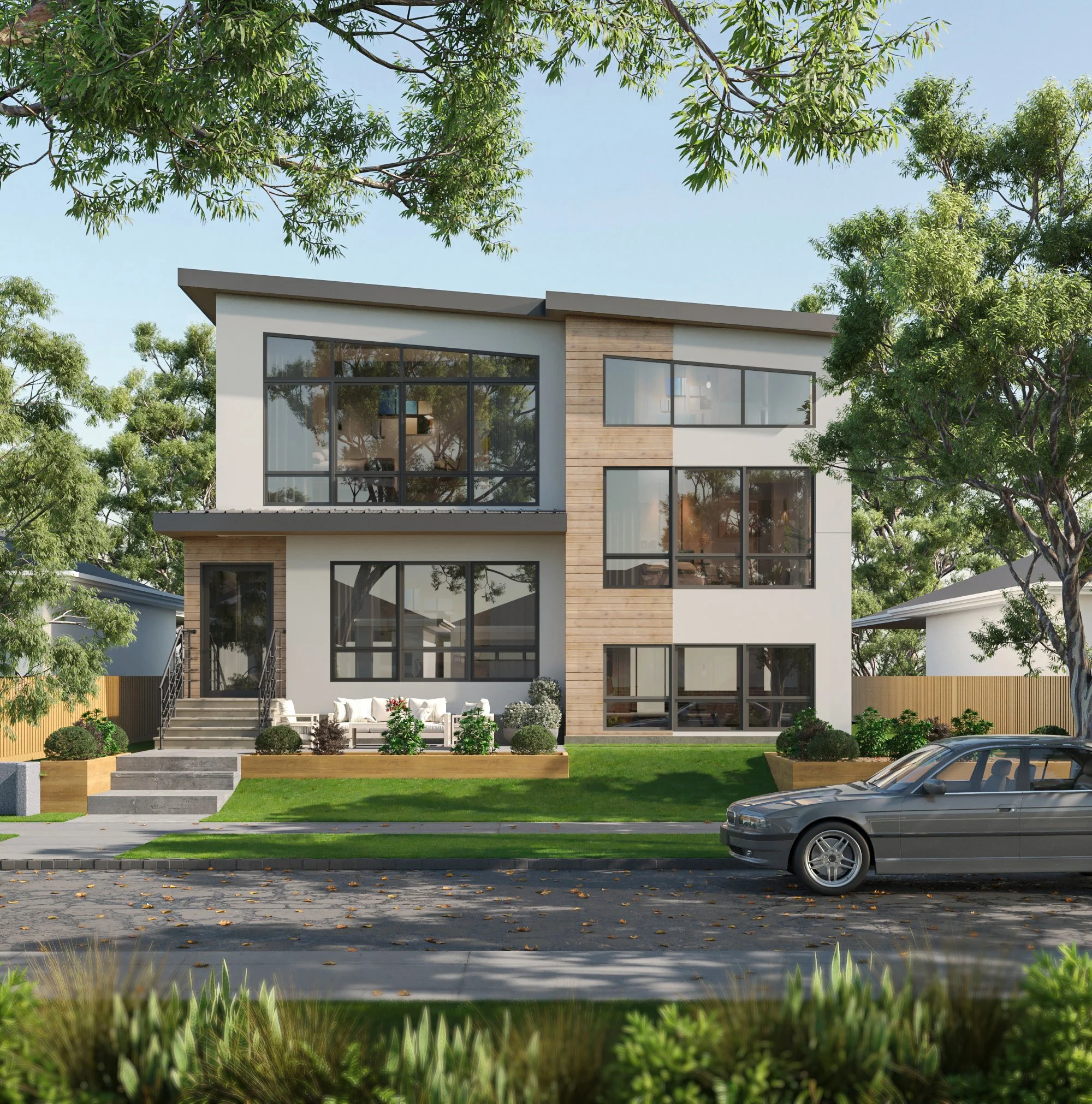 3D rendering of 2-story home