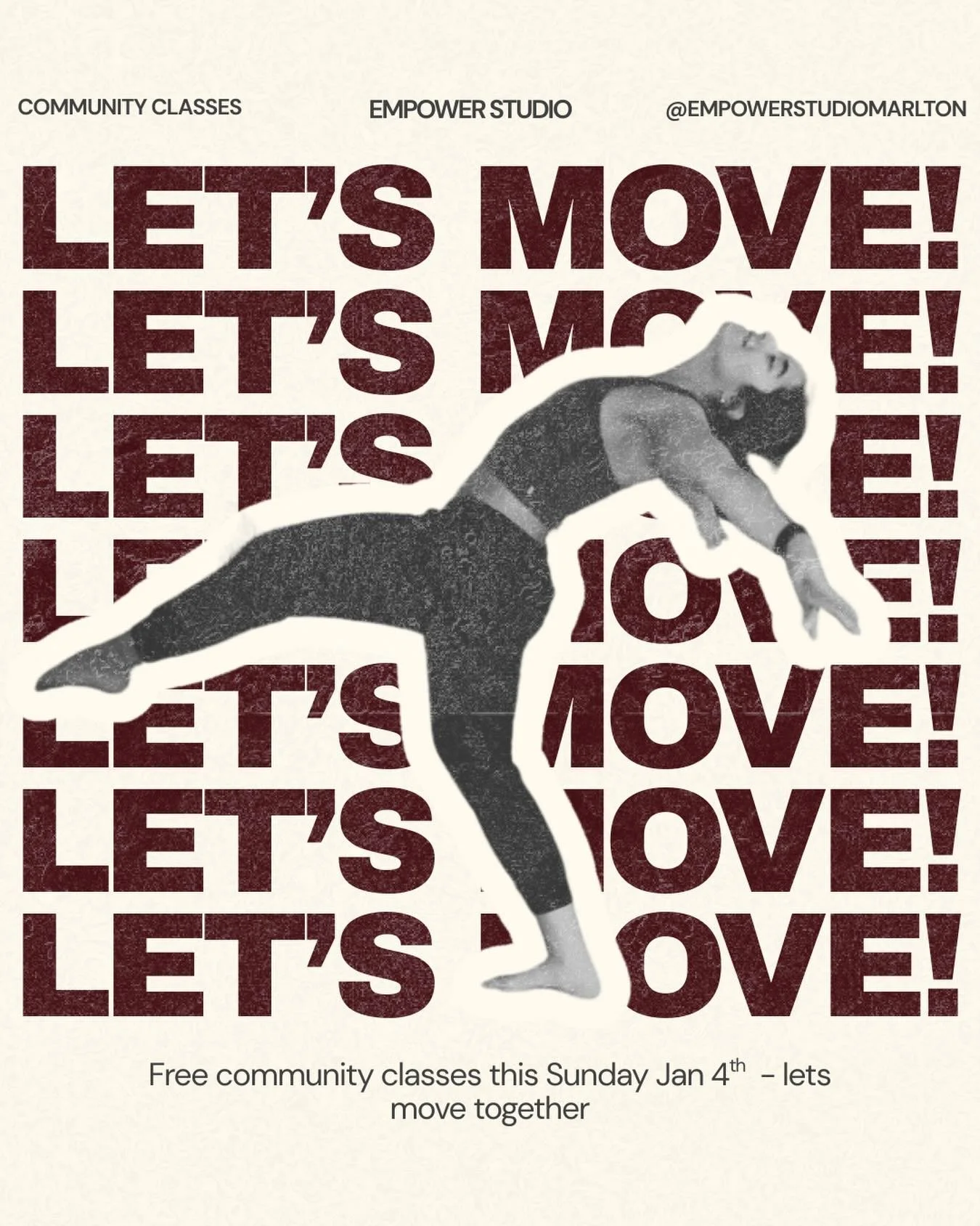 Let&rsquo;s move, Marlton 🤍

Join us this Sunday, Jan 4th for FREE community classes all day at Empower Studio.

Reserve your spot online and come experience the space, the movement, and the energy.

📍 300 E Greentree Rd, Suite 11, Marlton, NJ
💻 B