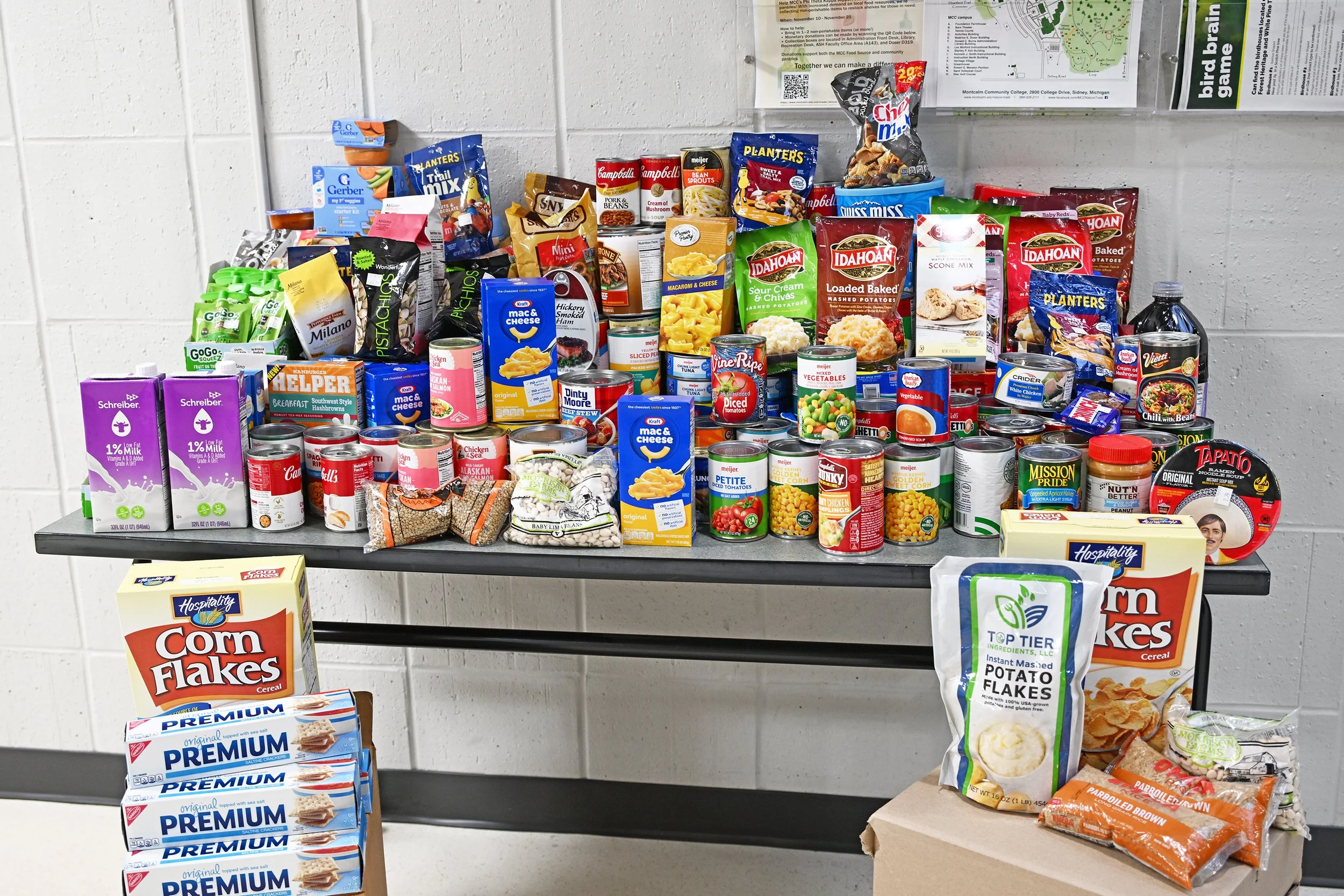 Food and household supplies arranged for community support