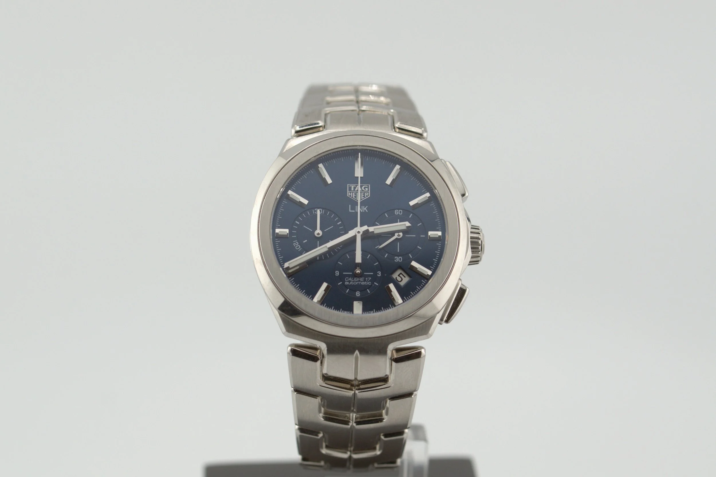 TAG Heuer Link Calibre 17 Automatic Chronograph Blue Dial