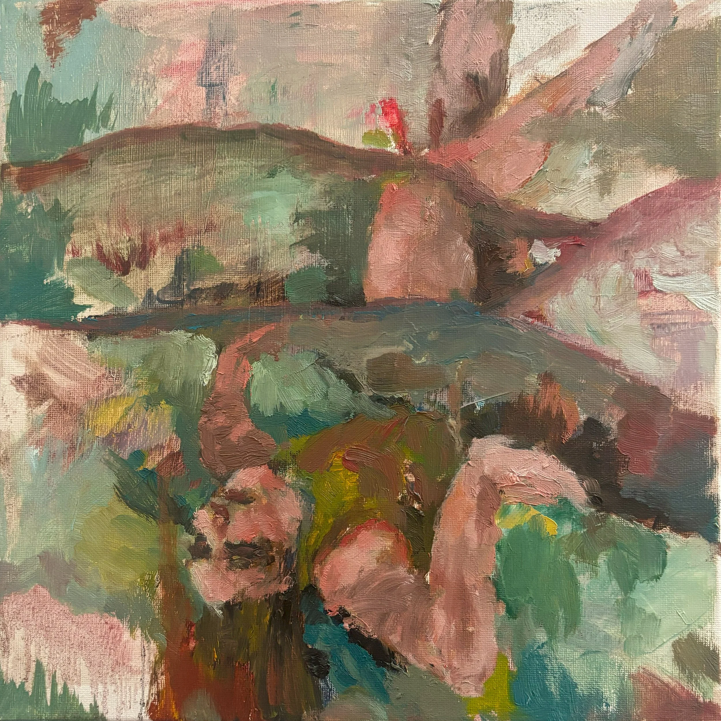 Work from Home. 10x10 Oil on Canvas.