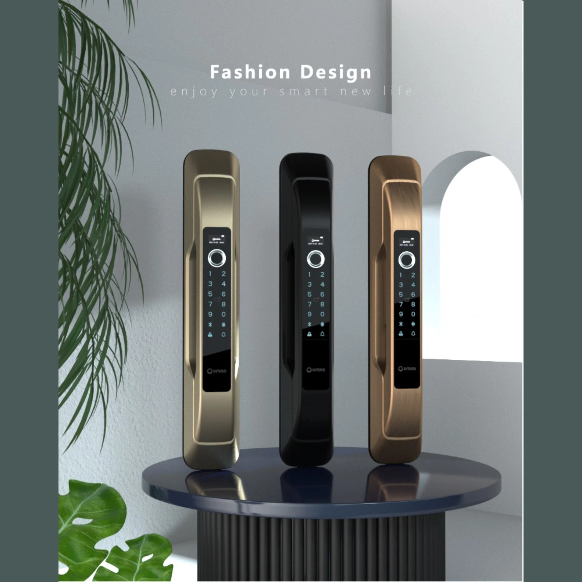 Cerradura Residencial Inteligene Electrónica Automática Tuya Wi-Fi Orbita P8030