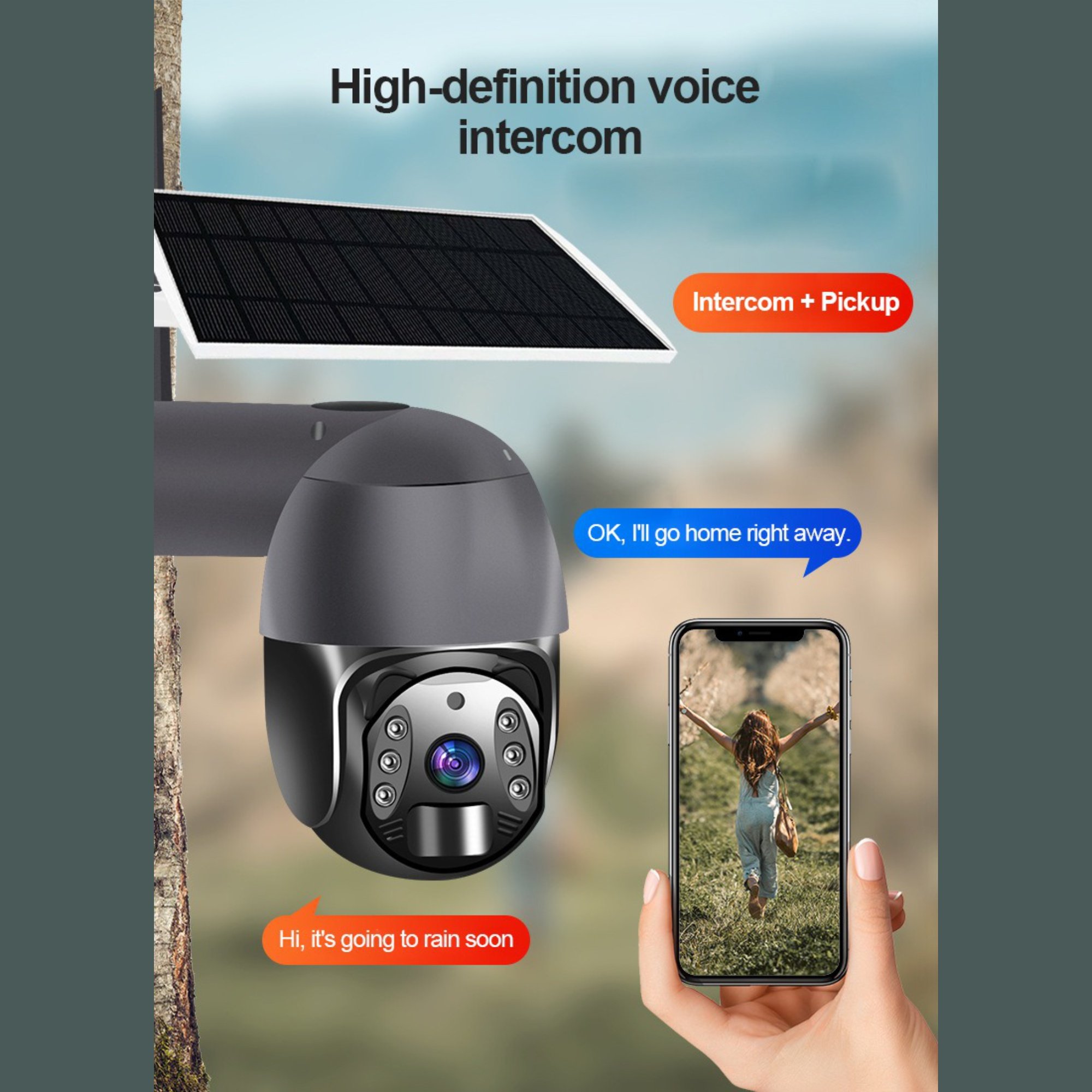 Cámara de Seguridad Inteligente Exterior HD Tuya WiFi