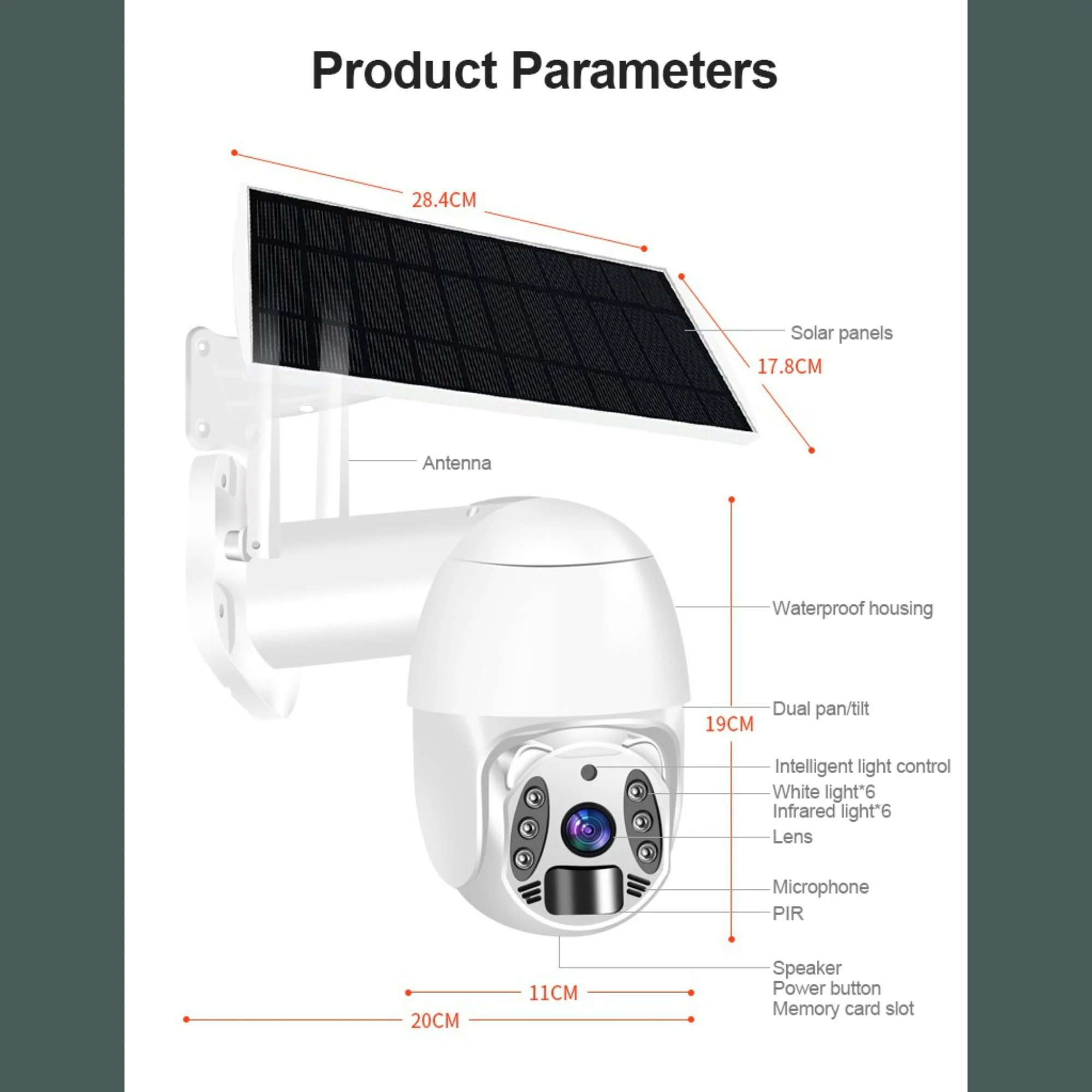 Cámara de Seguridad Inteligente Exterior HD Tuya WiFi