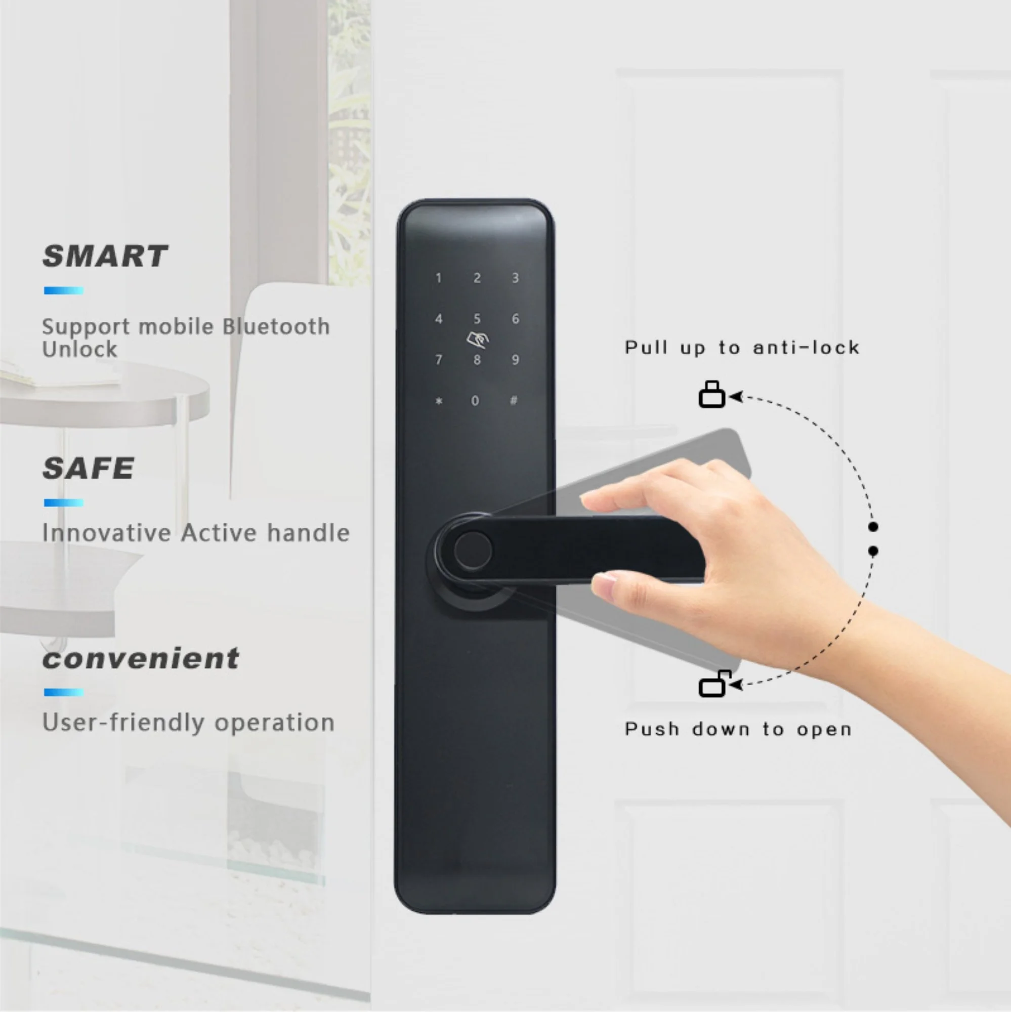 Cerradura Residencial Electrónica Bluetooth Orbita P7026