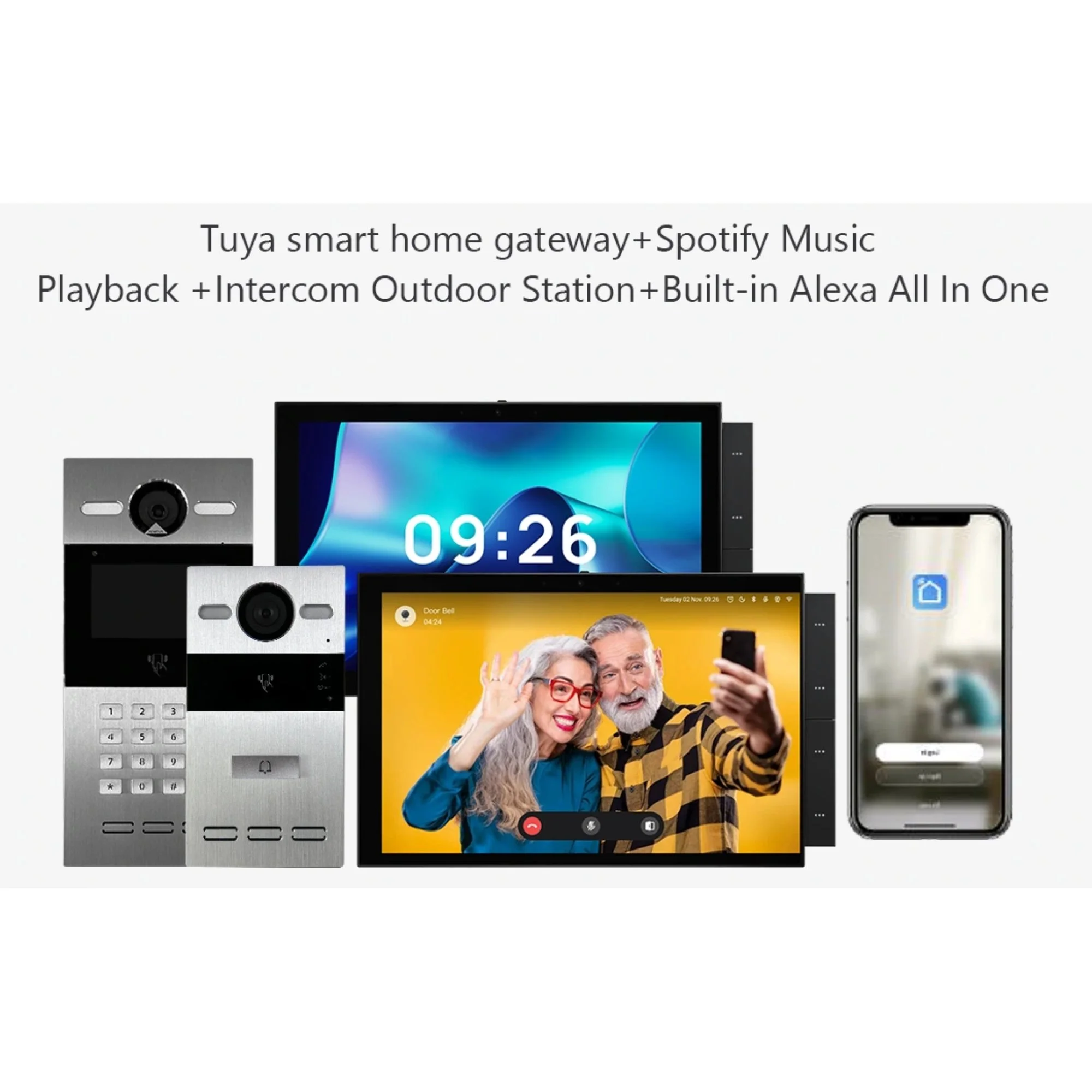 Panel Central de Control Inteligente Tuya Smart de 10in con Pantalla Táctil, WiFi, Zigbee, BLE y Sistema de Hogar Inteligente Integrado