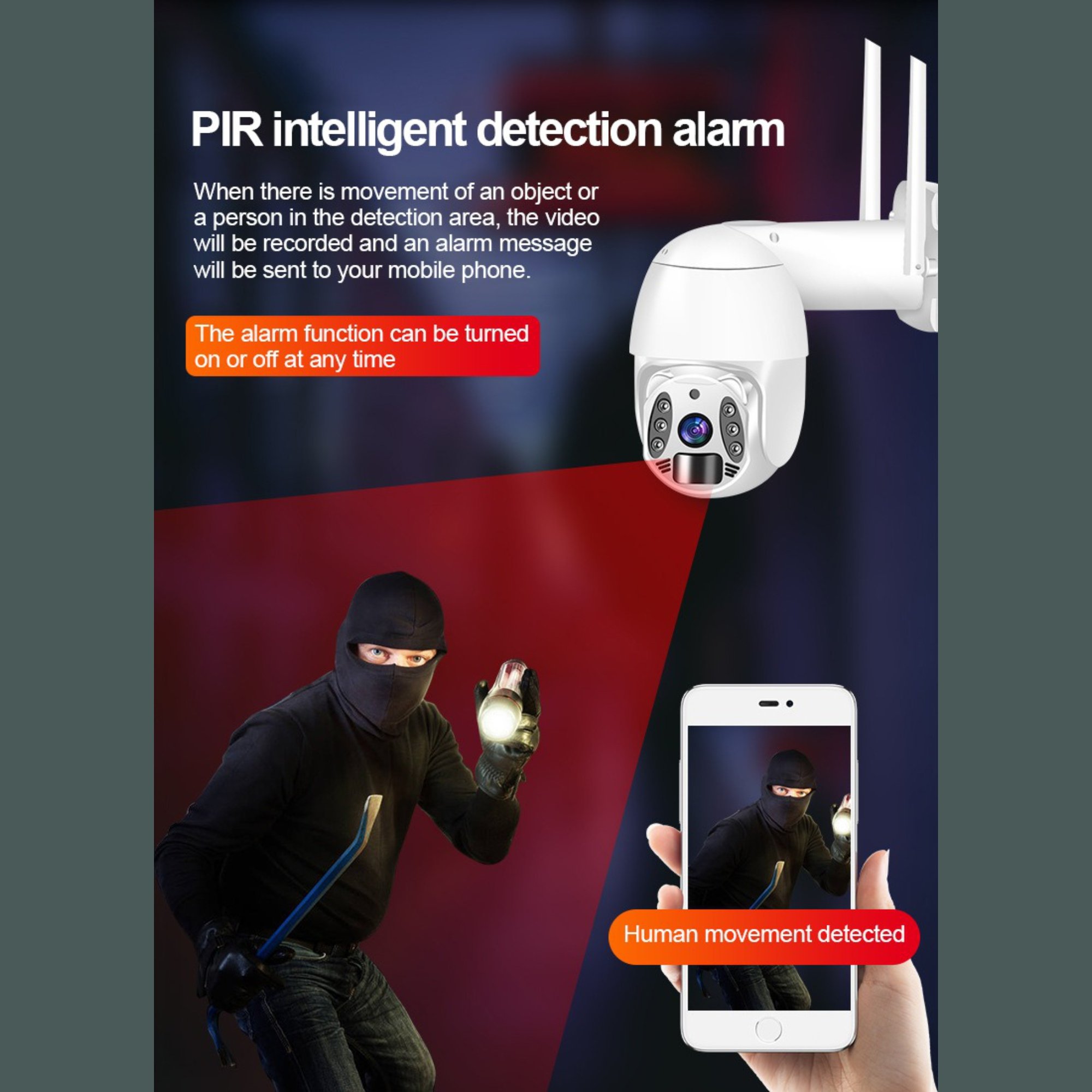 Cámara de Seguridad Inteligente Exterior HD Tuya WiFi