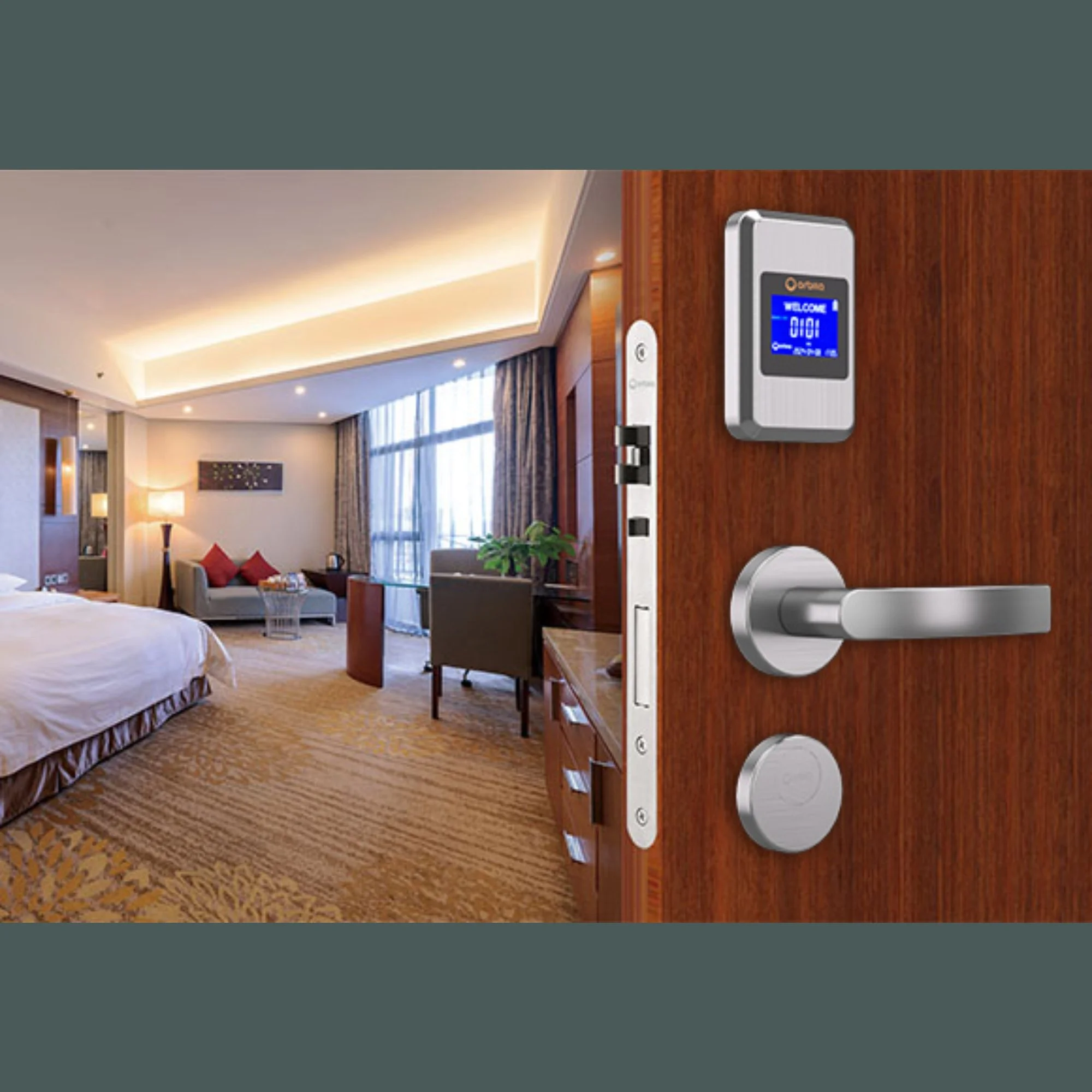 Cerradura Inteligente para Hotel ORBITA S4032G – Acero Inoxidable 304 con Pantalla LCD