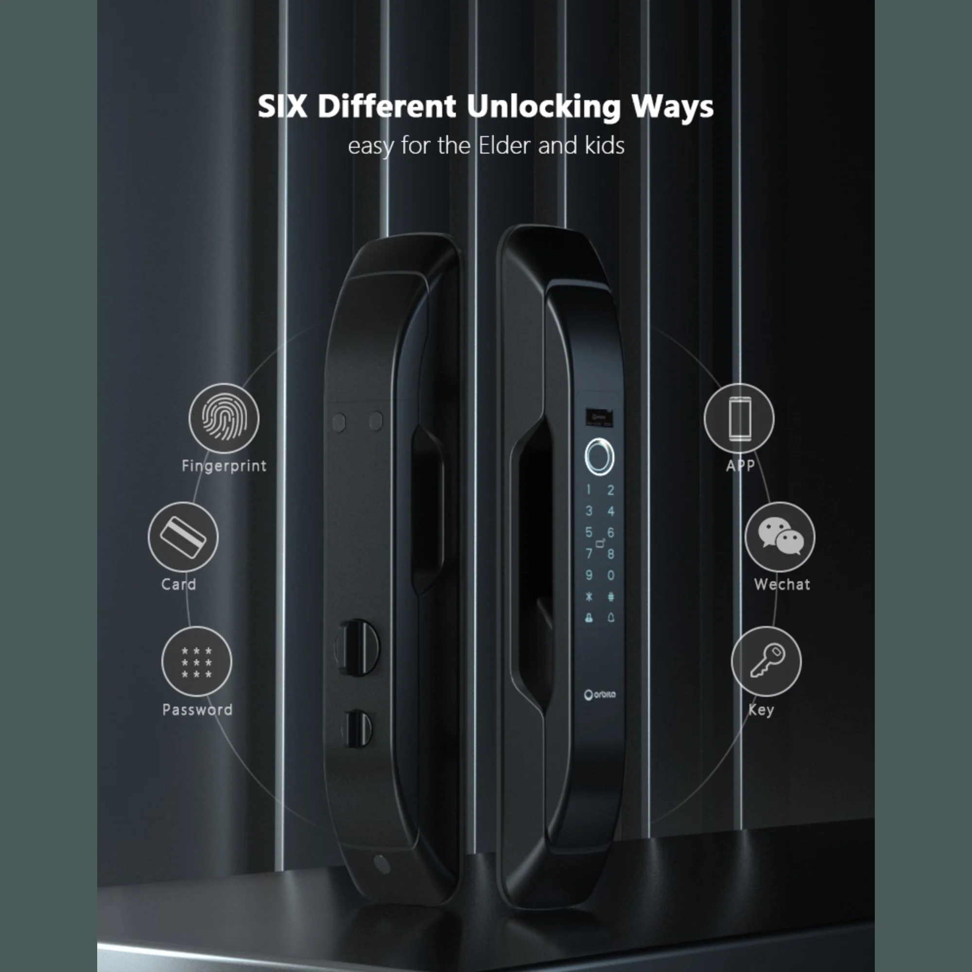 Cerradura Residencial Inteligene Electrónica Automática Tuya Wi-Fi Orbita P8030