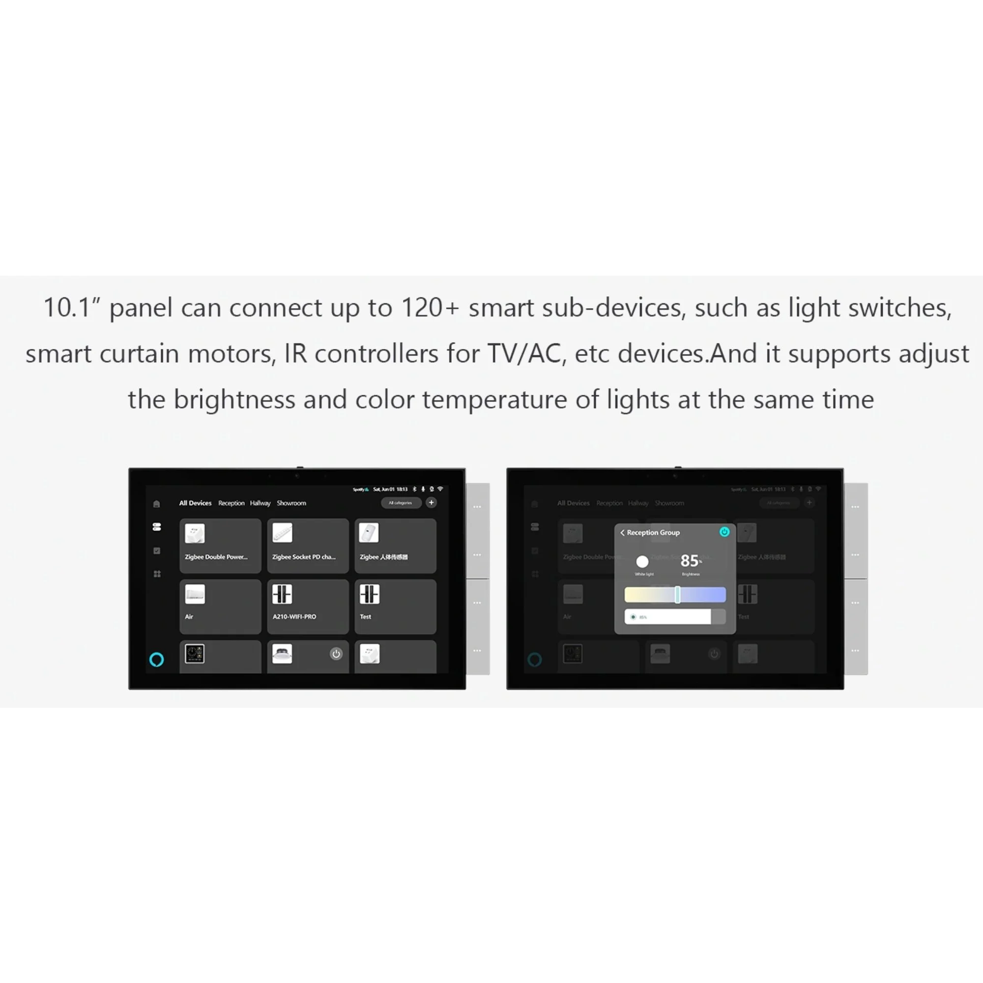 Panel Central de Control Inteligente Tuya Smart de 10in con Pantalla Táctil, WiFi, Zigbee, BLE y Sistema de Hogar Inteligente Integrado