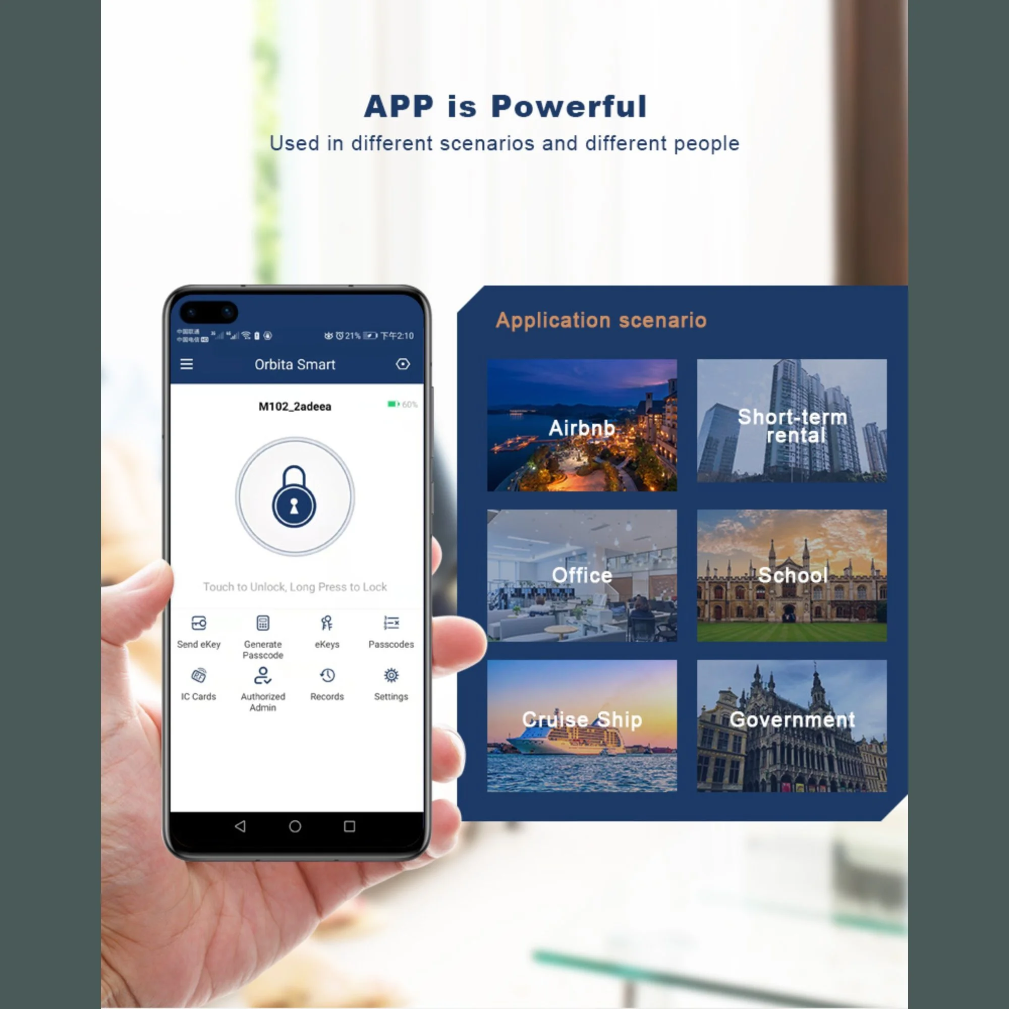 Cerradura Residencial Electrónica Bluetooth Orbita P7026