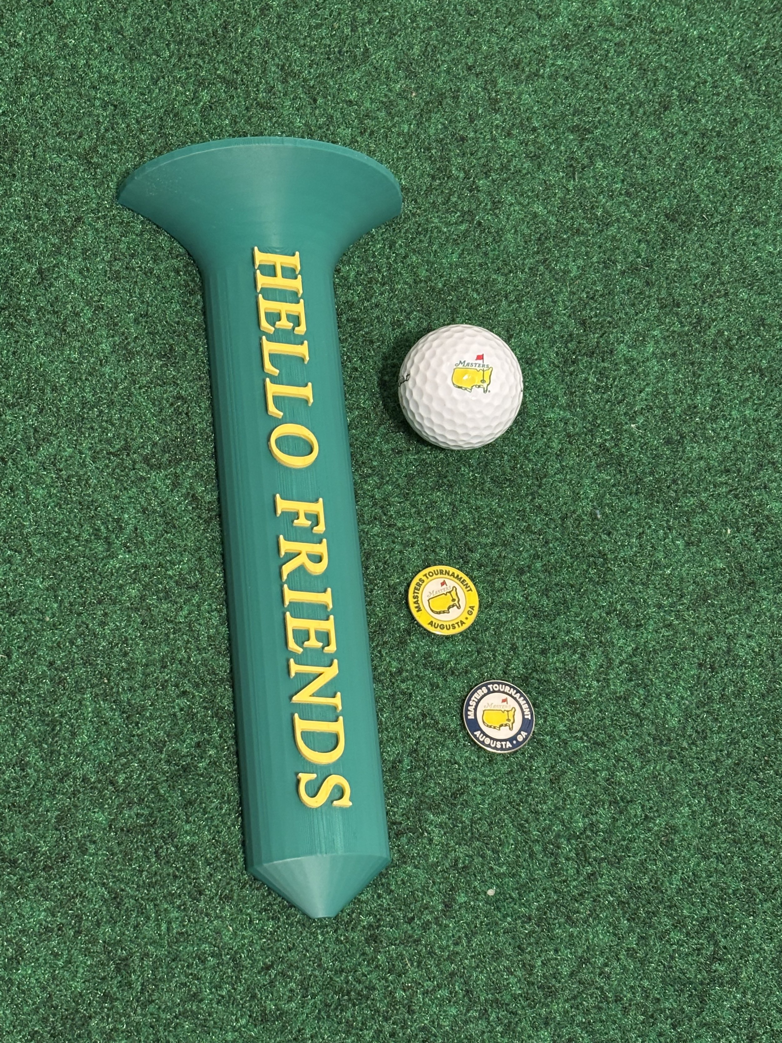 Hello Friends - Decorative Over-sized Golf Tee