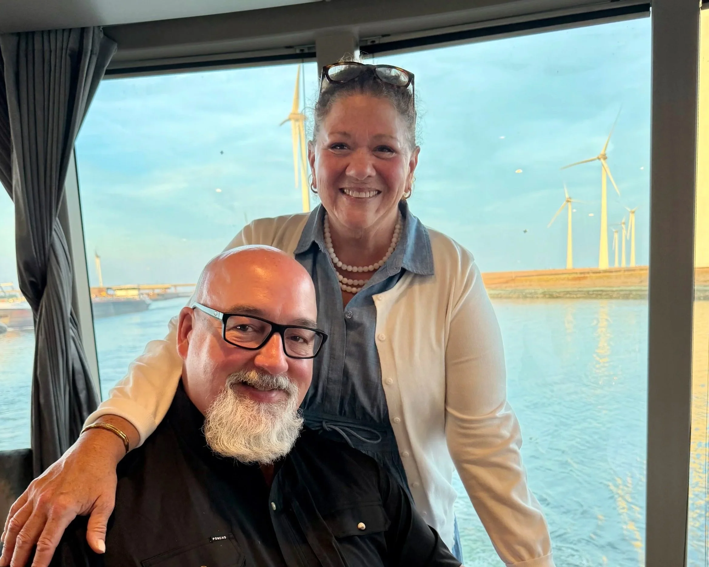 Couple on River Cruise Rhine Belgium The Netherlands