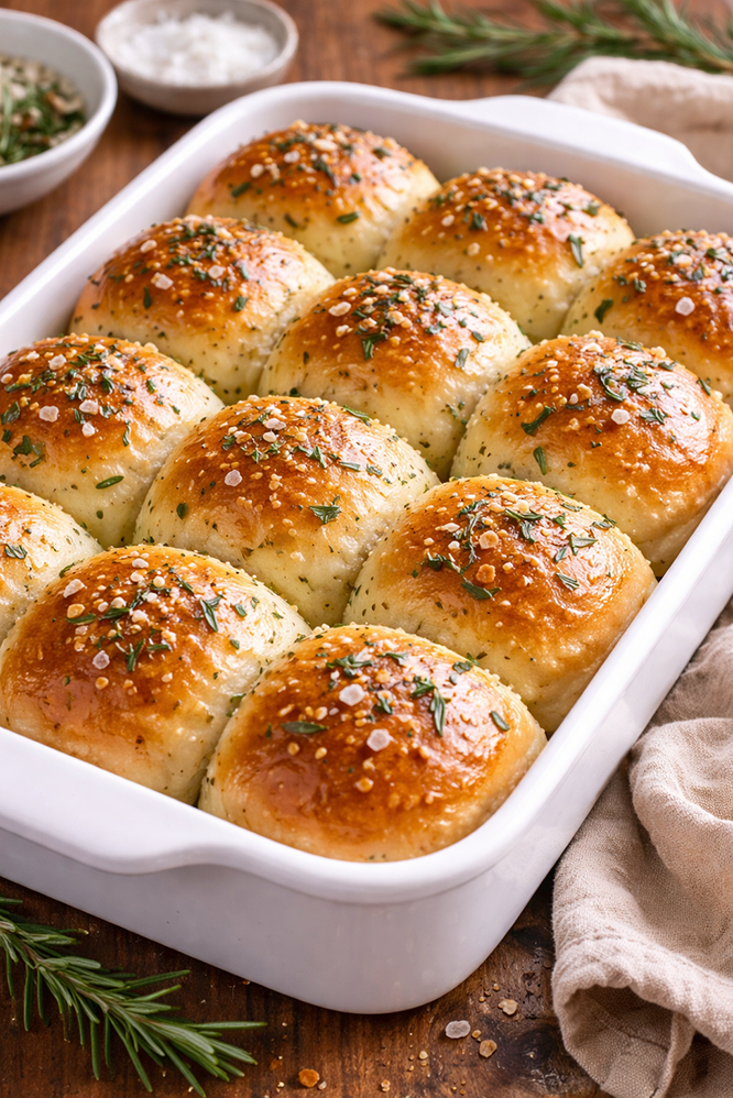 Garlic & Rosemary Dinner Rolls - 1 Dozen