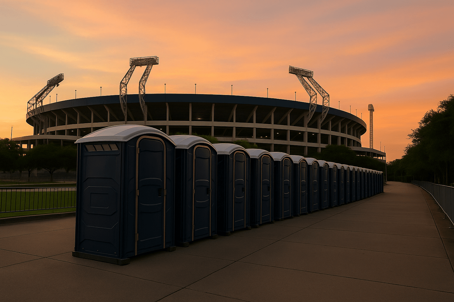 Portable bathrooms in Pembroke Pines, FL for stadiums concerts and film sets