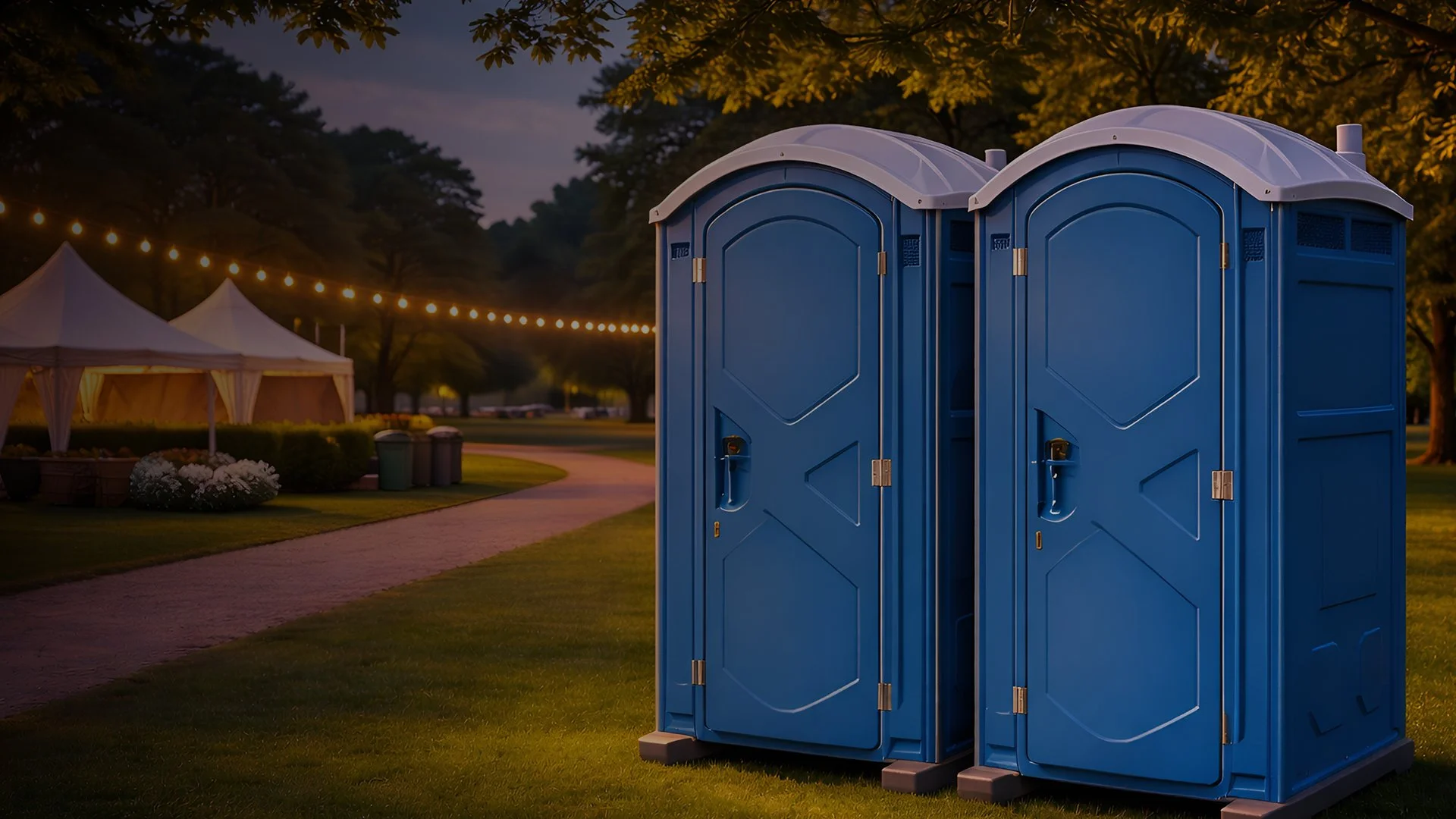 Portable bathrooms in Pembroke Pines, FL prepared for an outdoor event