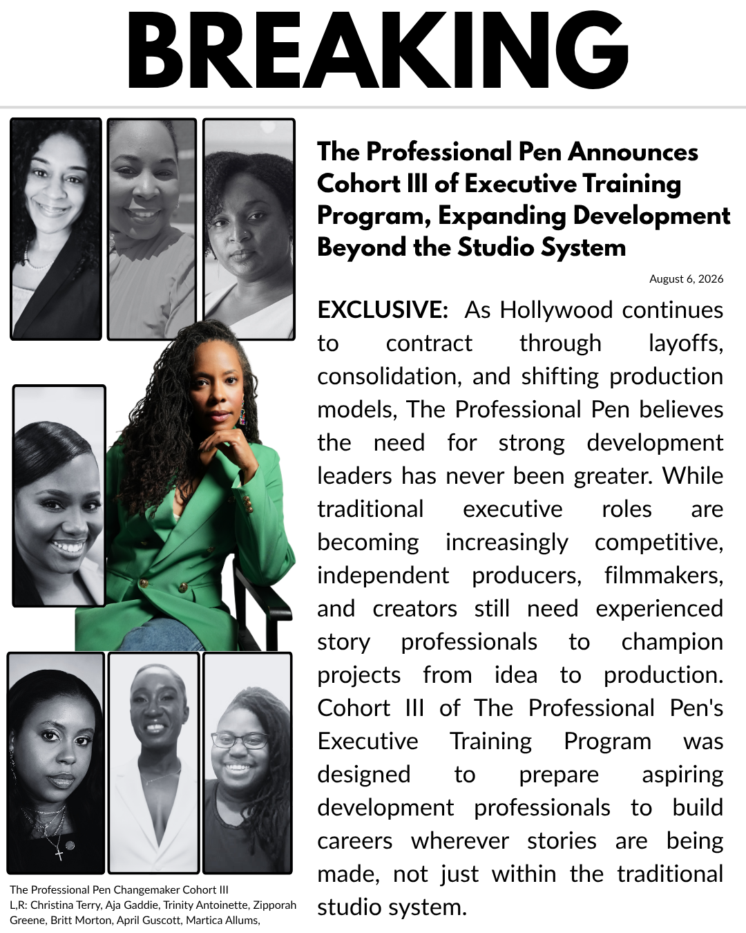 The Professional Pen's Executive Training Program Cohort III Announcement
