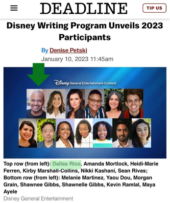 Deadline: Disney Writing Program 2023 participants, including Dallas Rico