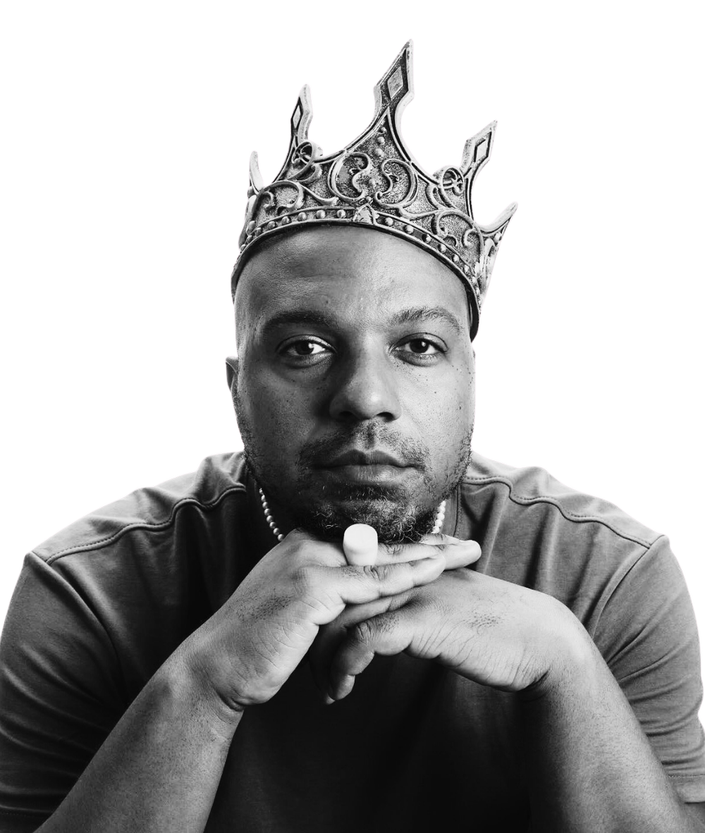 Dallas R. wearing a crown