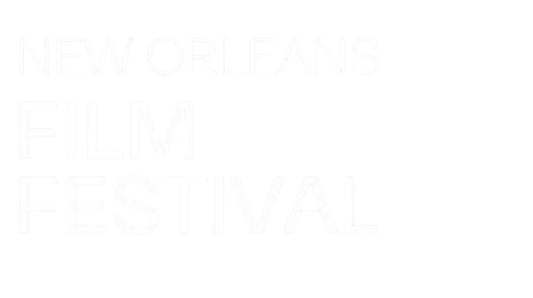 Text that reads "New Orleans Film Festival" on a black background.