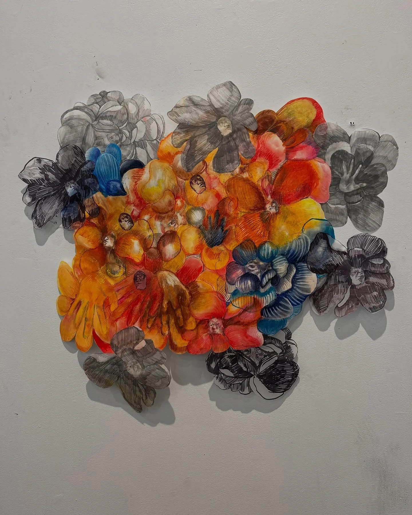 Full Bloom
.
.
.
Also forgot to post this one Oopsies 😼
It’s currently on my bedroom wall and I really love how it turned out.
Used Conte, soft pastels, tracing paper and markers