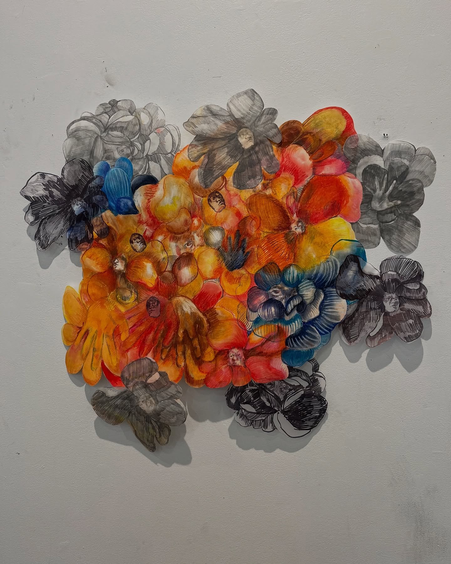 Full Bloom
.
.
.
Also forgot to post this one Oopsies 😼
It&rsquo;s currently on my bedroom wall and I really love how it turned out.
Used Conte, soft pastels, tracing paper and markers