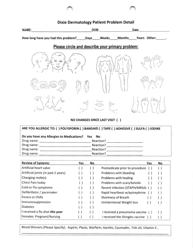 New Patient Paperwork