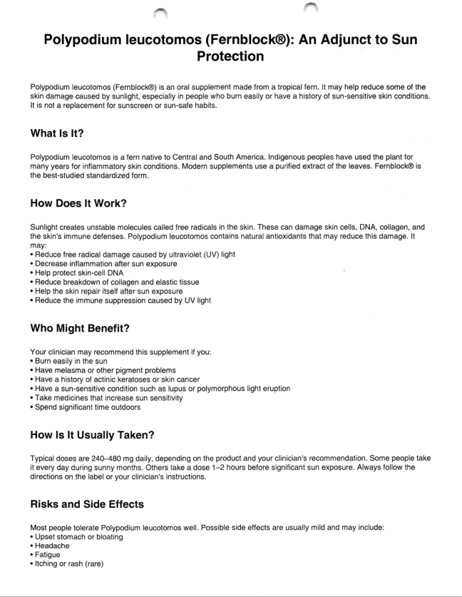 FernBlock Handout