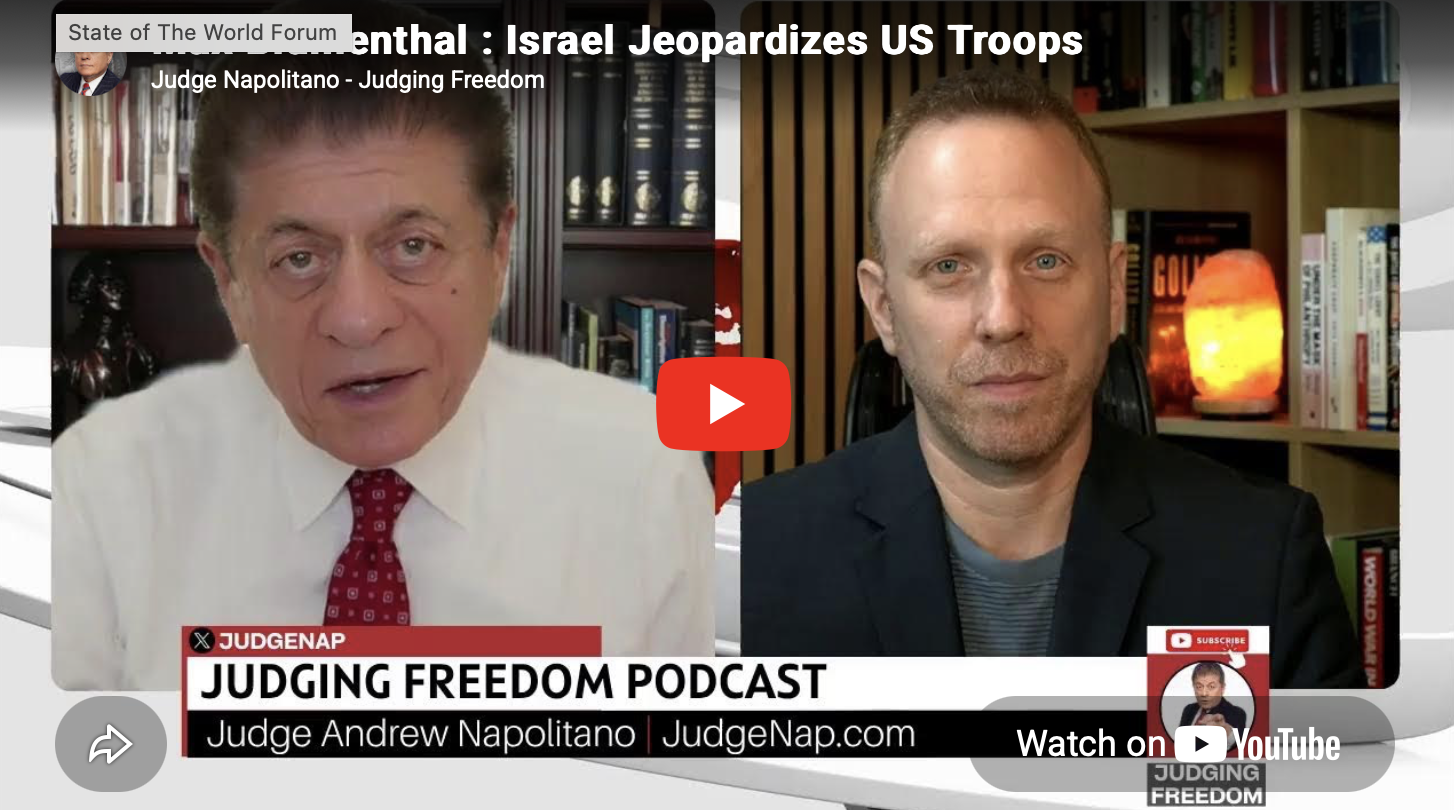 Max Blumenthal : Israel Jeopardizes US Troops