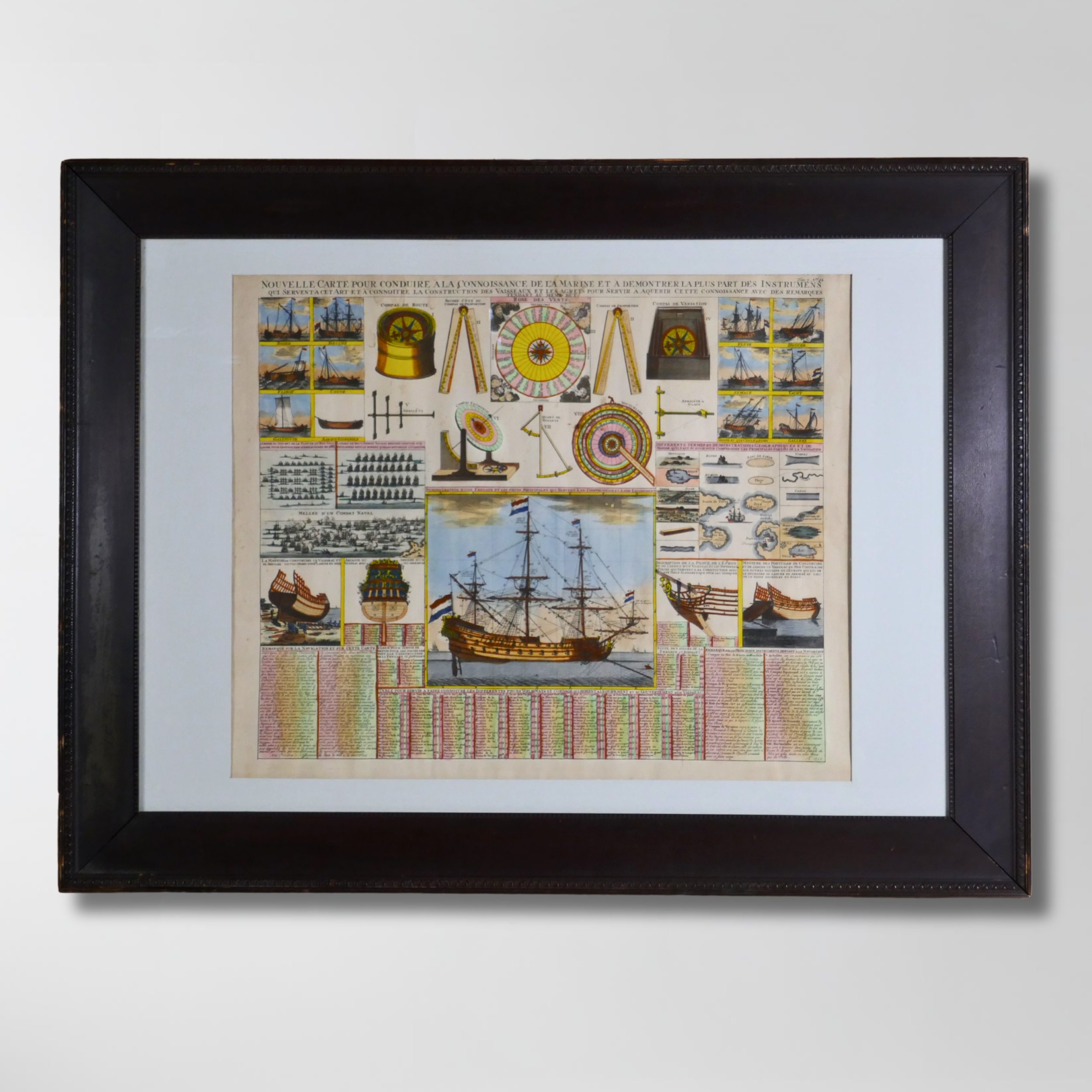 Unsigned, Framed Hand-Colored Engraving, 23 x 18.5