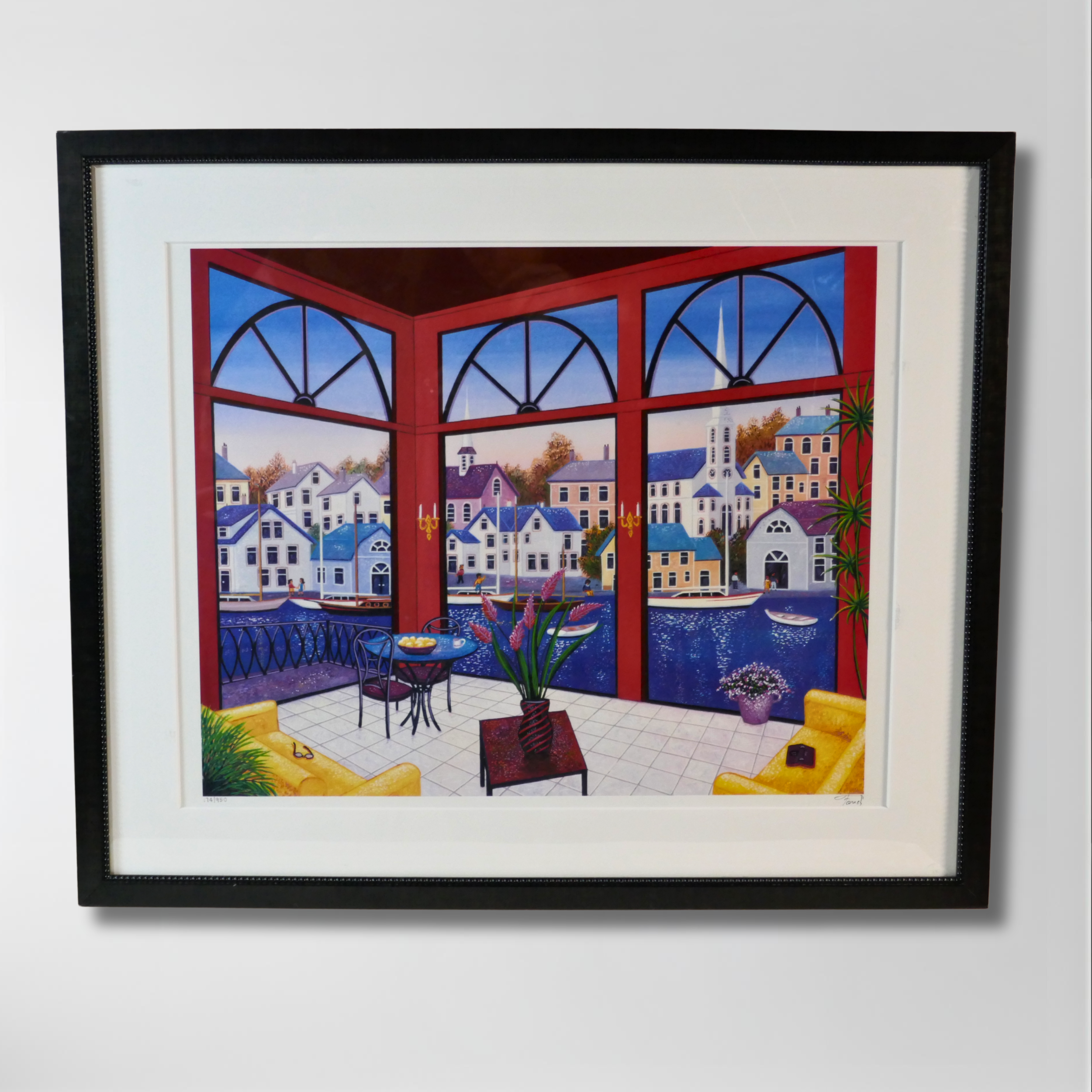 Fanch Ledan, "Living Rouge", Framed Limited Edition Lithograph on Paper, 21.5 x 17