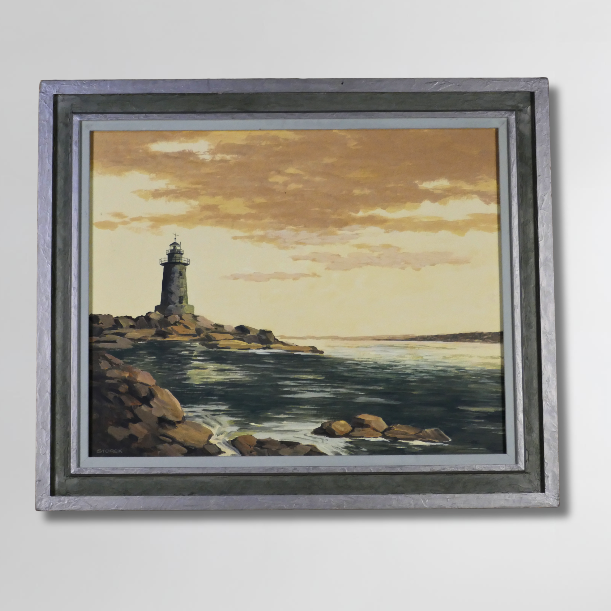J. Alvin Storck, "Rocky Point", Framed Acrylic on Board, 30 x 24