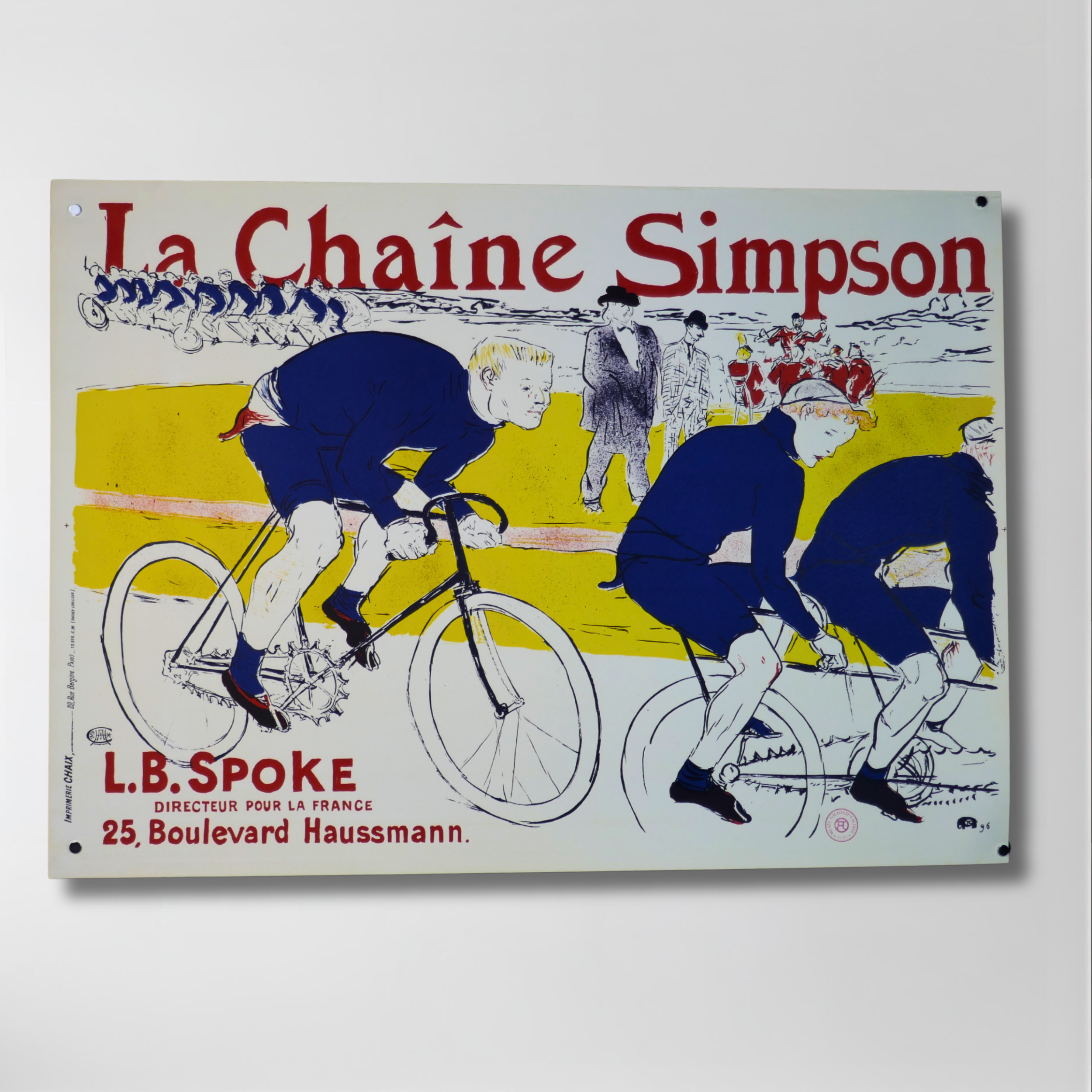 Henri de Toulouse Lautrec, "La Chaine Simpson", Unframed Lithograph on Paper, 39 x 28