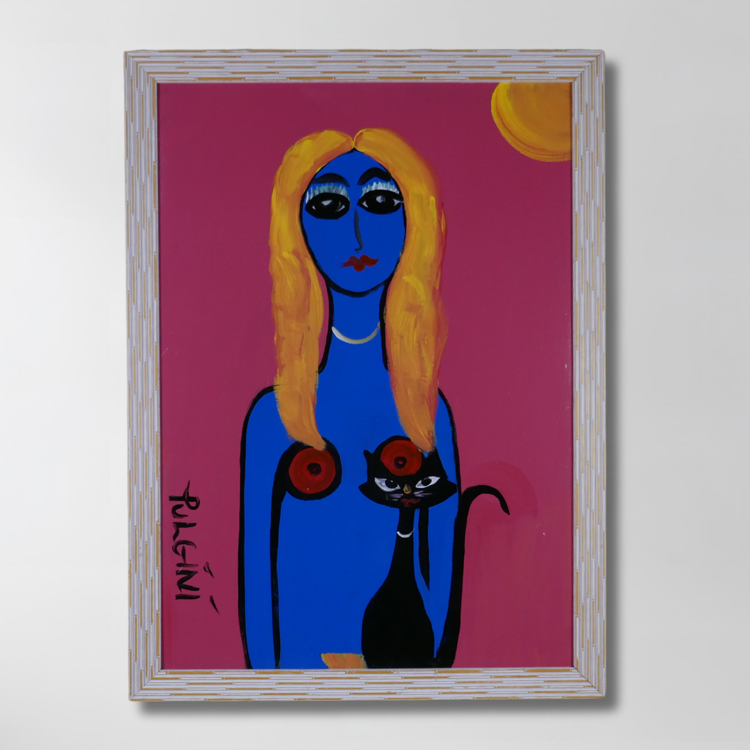 Thomas Pulgini, Framed Oil on Board, 26 x 36.5
