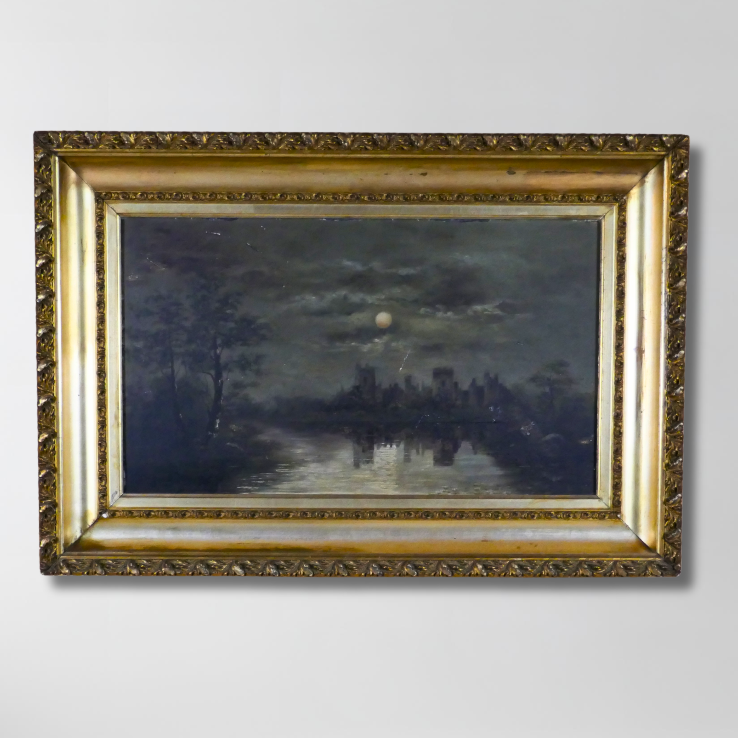 Unsigned, Framed Oil on Board, 24.5 x 14.5