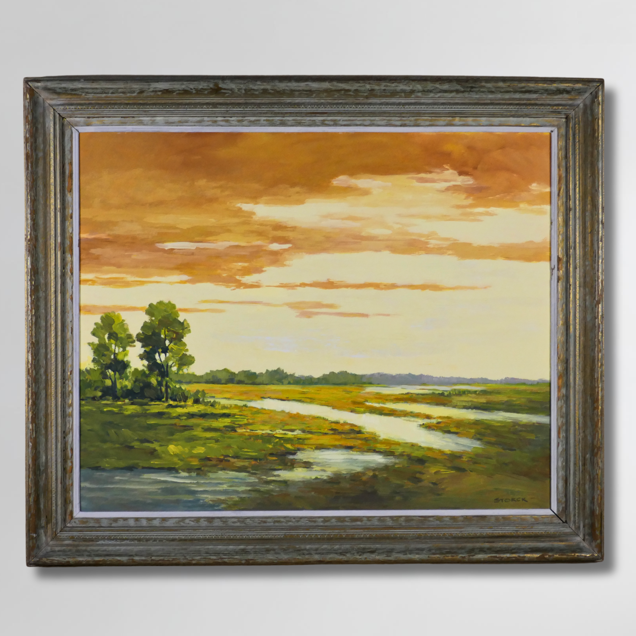 J. Alvin Storck, Framed Acrylic on Board, 36 x 29