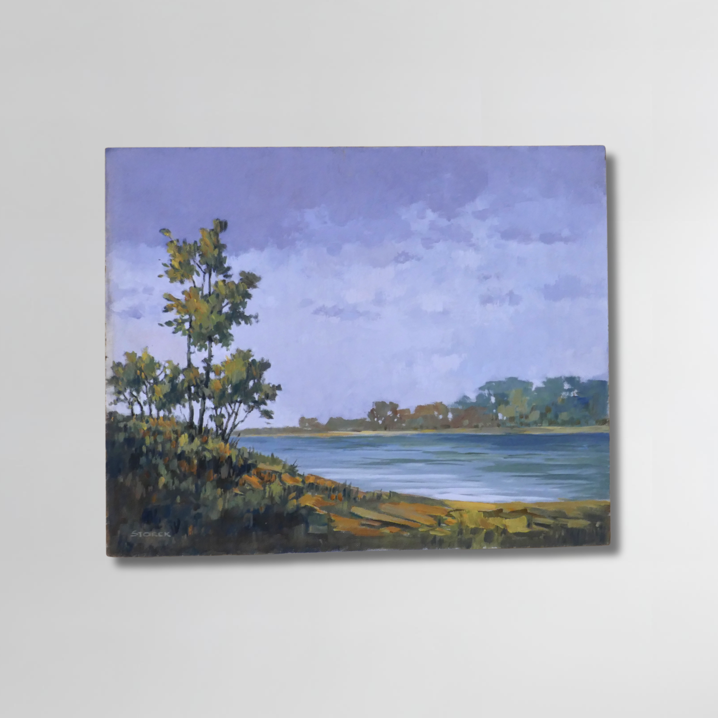 J. Alvin Storck, "Sunny Brook", Unframed Acrylic on Board, 30 x 24