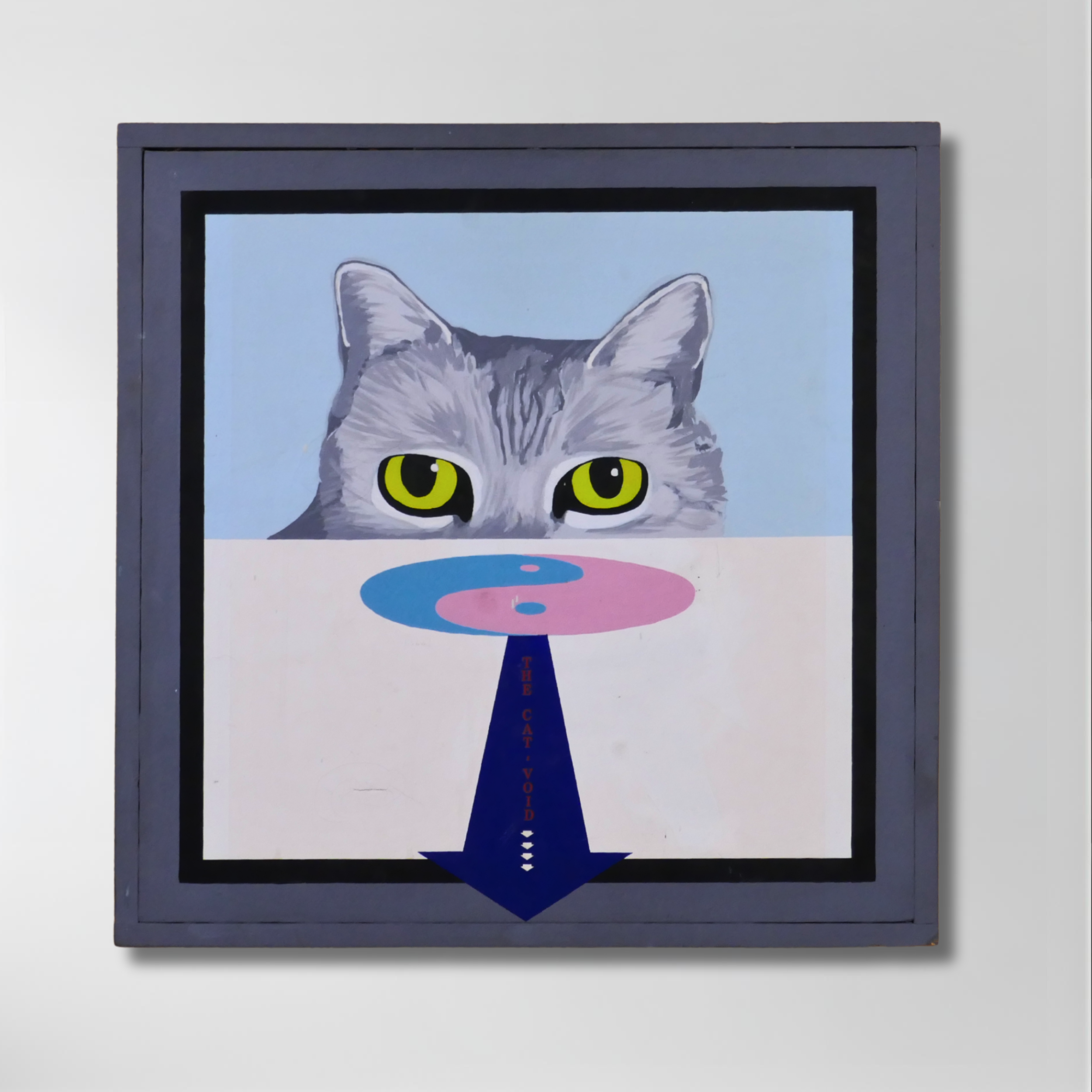 Paul Laffoley, "The Cat Void", Framed Acrylic on Canvas, 24 x 24
