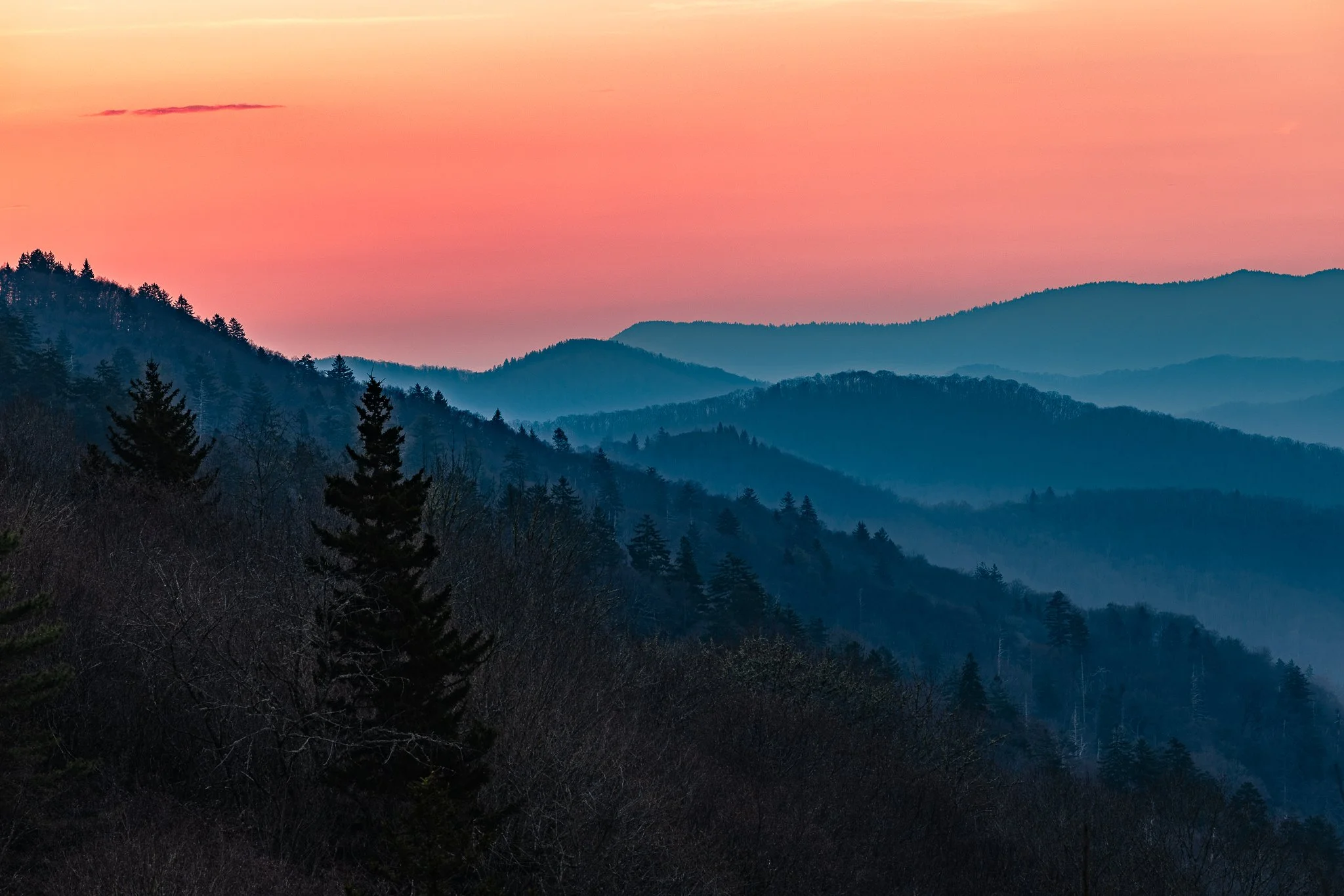 Oconaluftee Overlook Sunrise