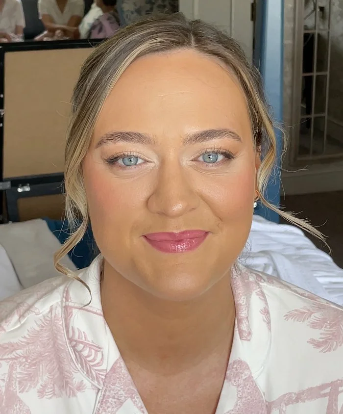soft natural bronzey bridesmaid wedding guest makeup by London bridal makeup artist Molly dickson