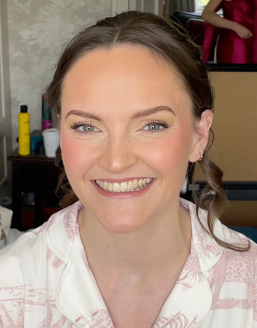 soft natural bridesmaid wedding guest makeup pink lipstick by London bridal makeup artist Molly dickson